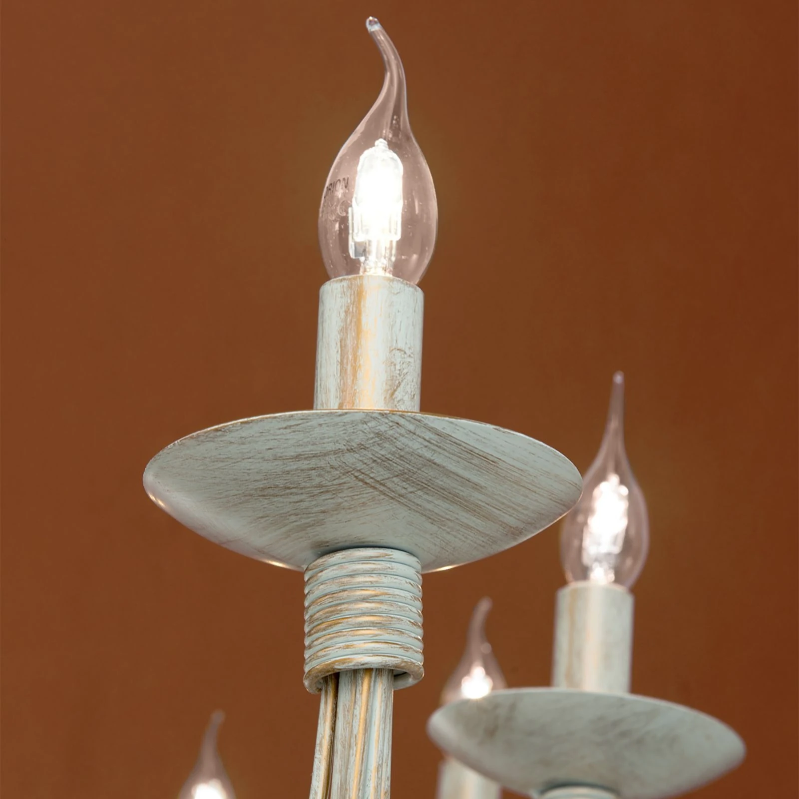 Luster VELA, 16 izvora svetla, slonovača–zlato - 8