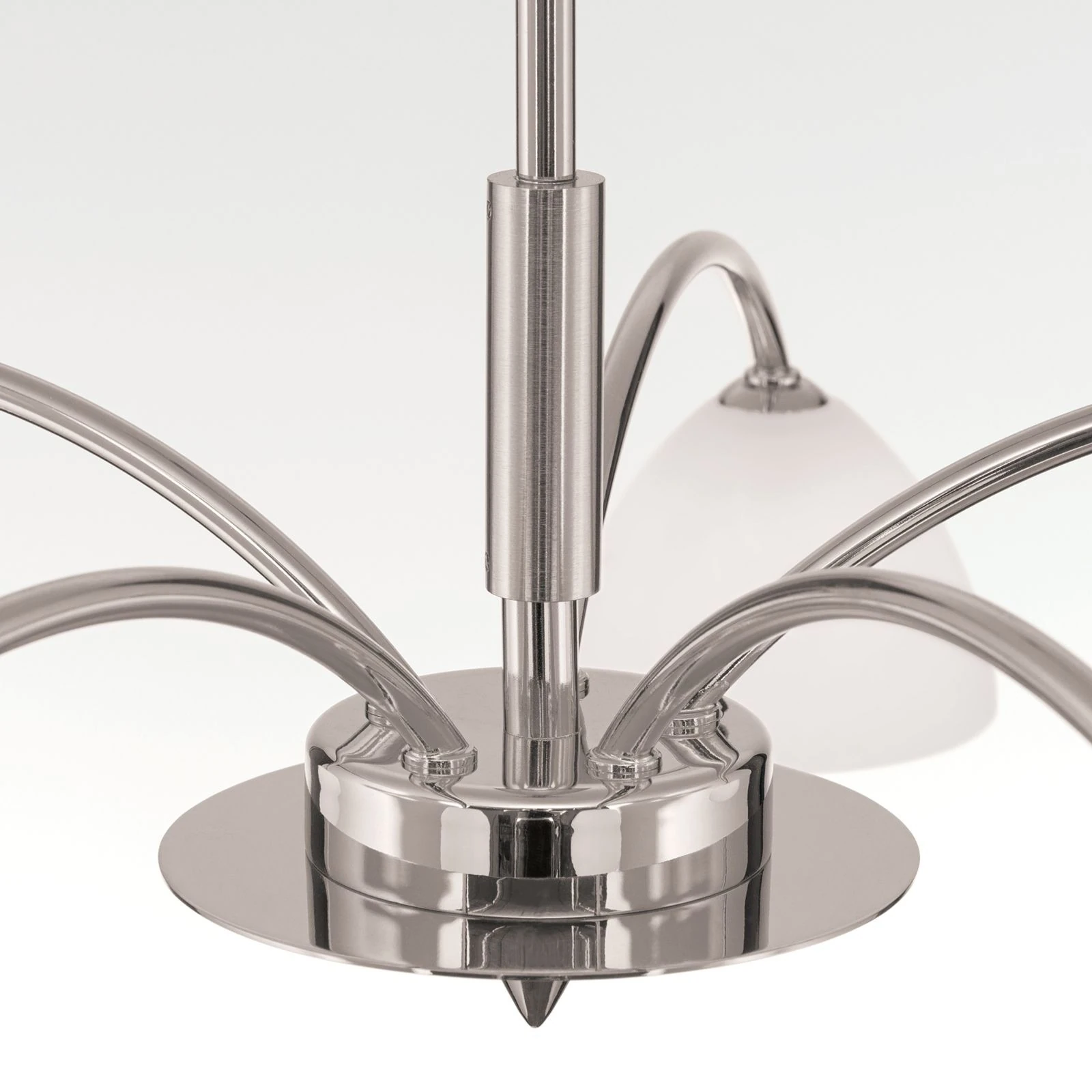 Luster OPALDESIGN, 5 izvora svetla, saten hrom, opalno staklo - 5