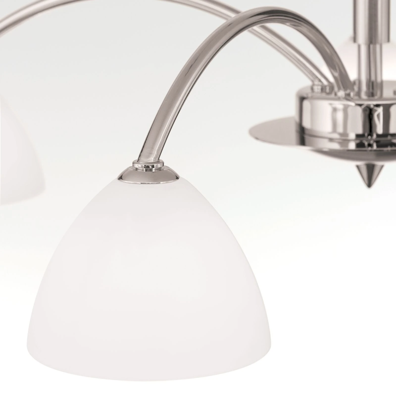 Luster OPALDESIGN, 5 izvora svetla, saten hrom, opalno staklo - 6