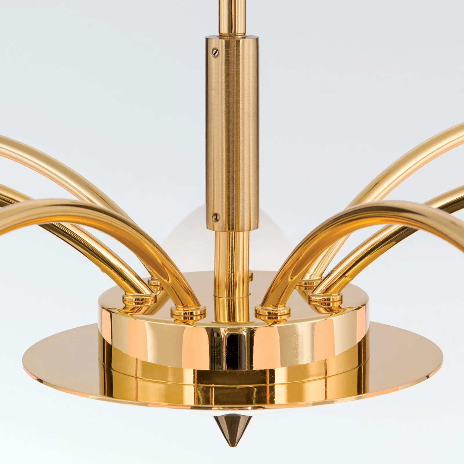 Luster OPALDESIGN, 7 izvora svetla, mat zlatna, sa opalnim staklom - 5