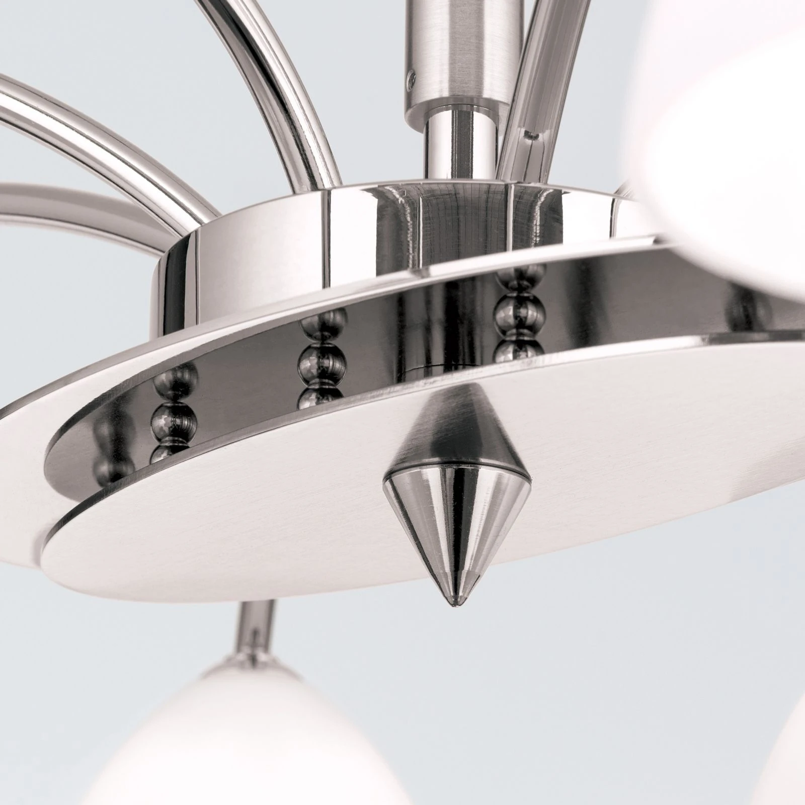 Luster OPALDESIGN, 8 izvora svetla, saten hrom, opalno staklo - 5