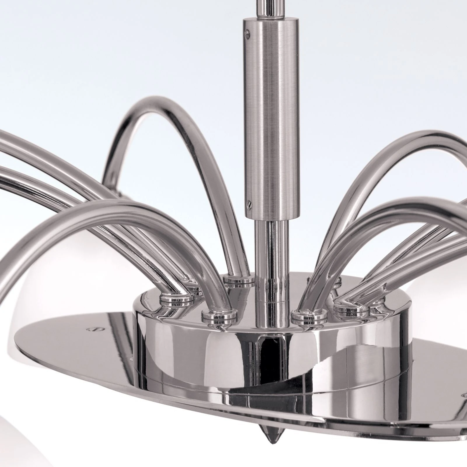 Luster OPALDESIGN, 8 izvora svetla, saten hrom, opalno staklo - 6