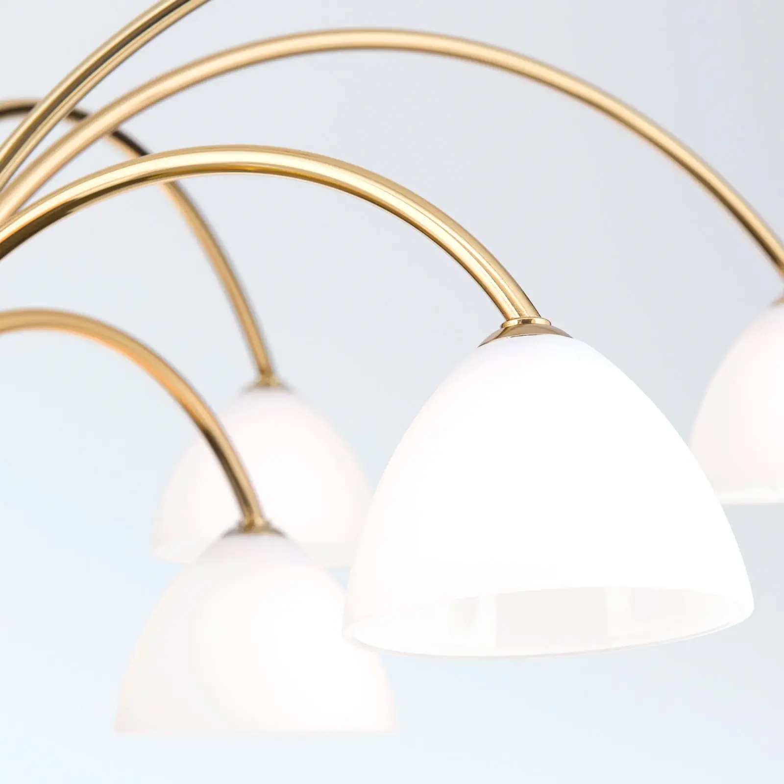 Luster OPALDESIGN, 15 izvora svetla, mat zlatna, sa opalnim staklom - 5