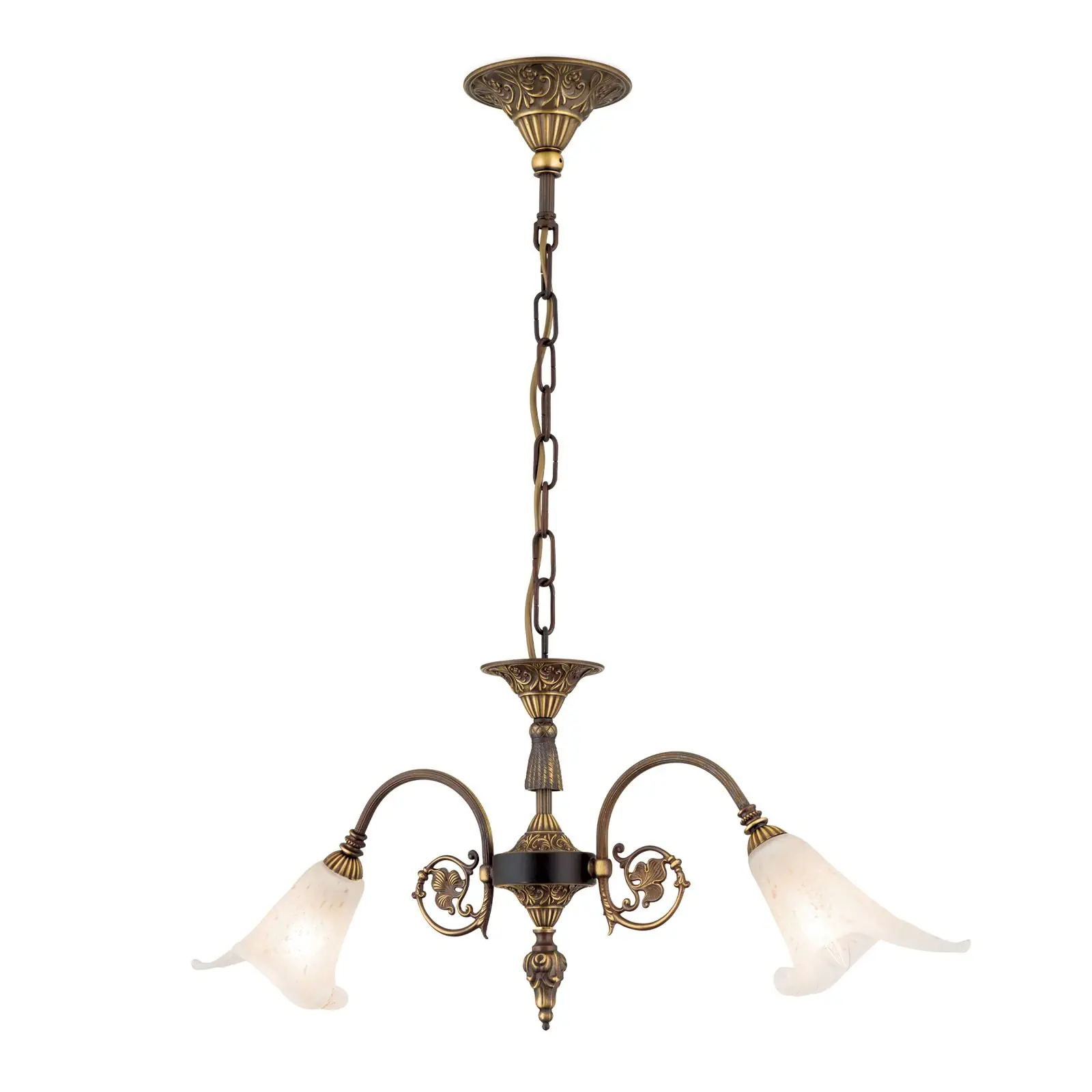 Luster TOSCA, 2 izvora svetla, antik patina - 4