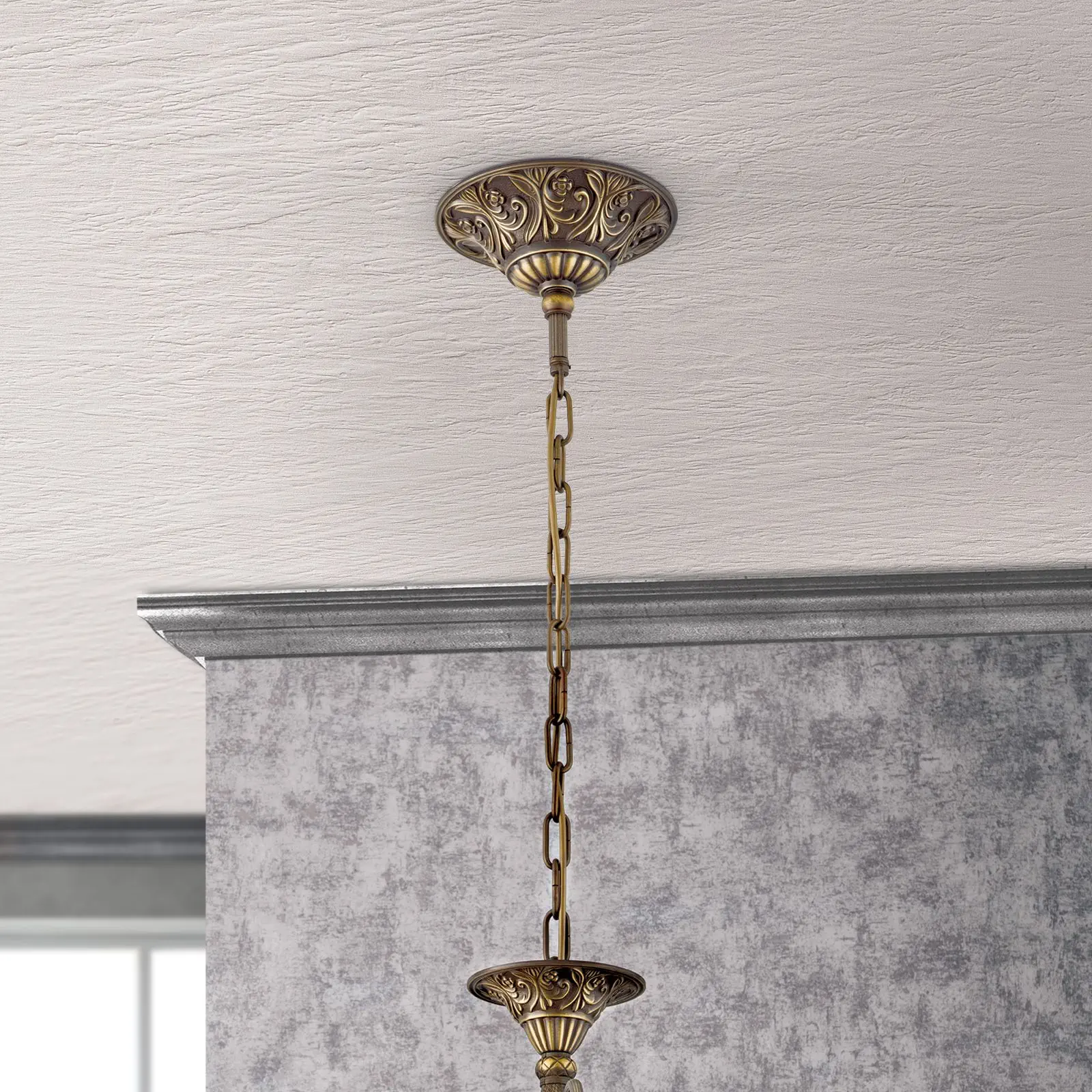 Luster TOSCA, 8 izvora svetla, antik patina - 3