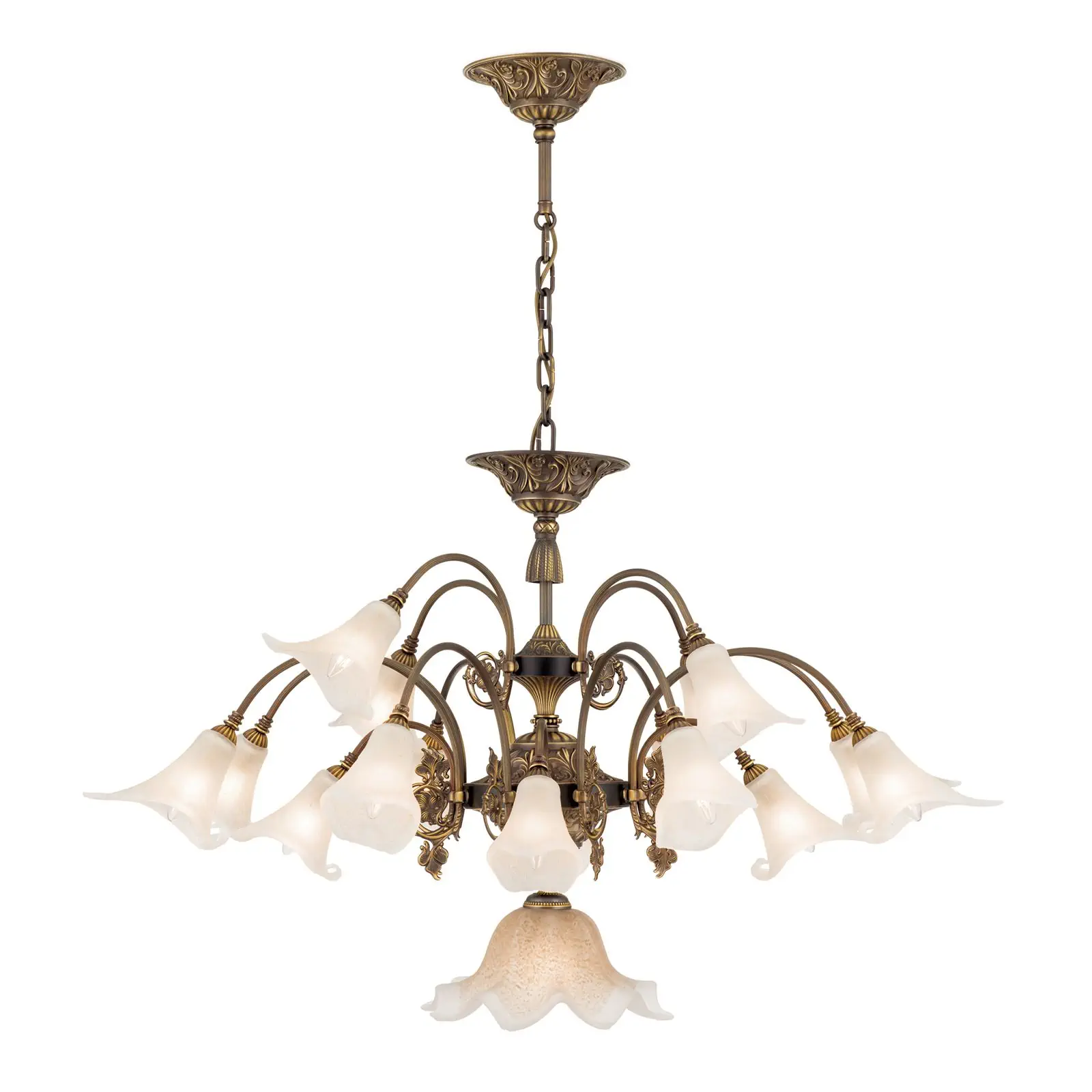 Luster TOSCA, 17 izvora svetla, antik patina - 4