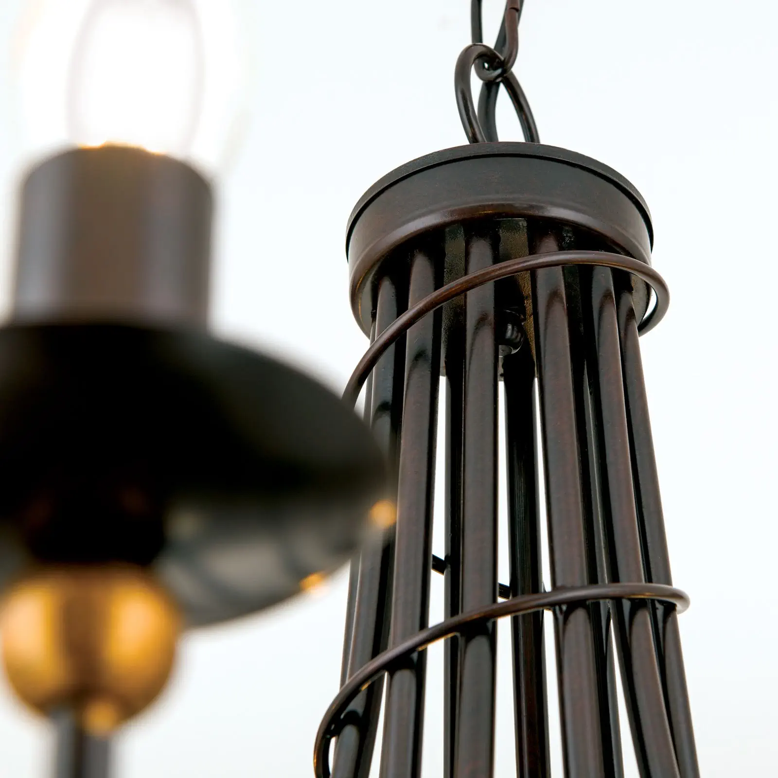 Luster GIOVANNI, 12 izvora svetla, antik braon, zlatna - 5