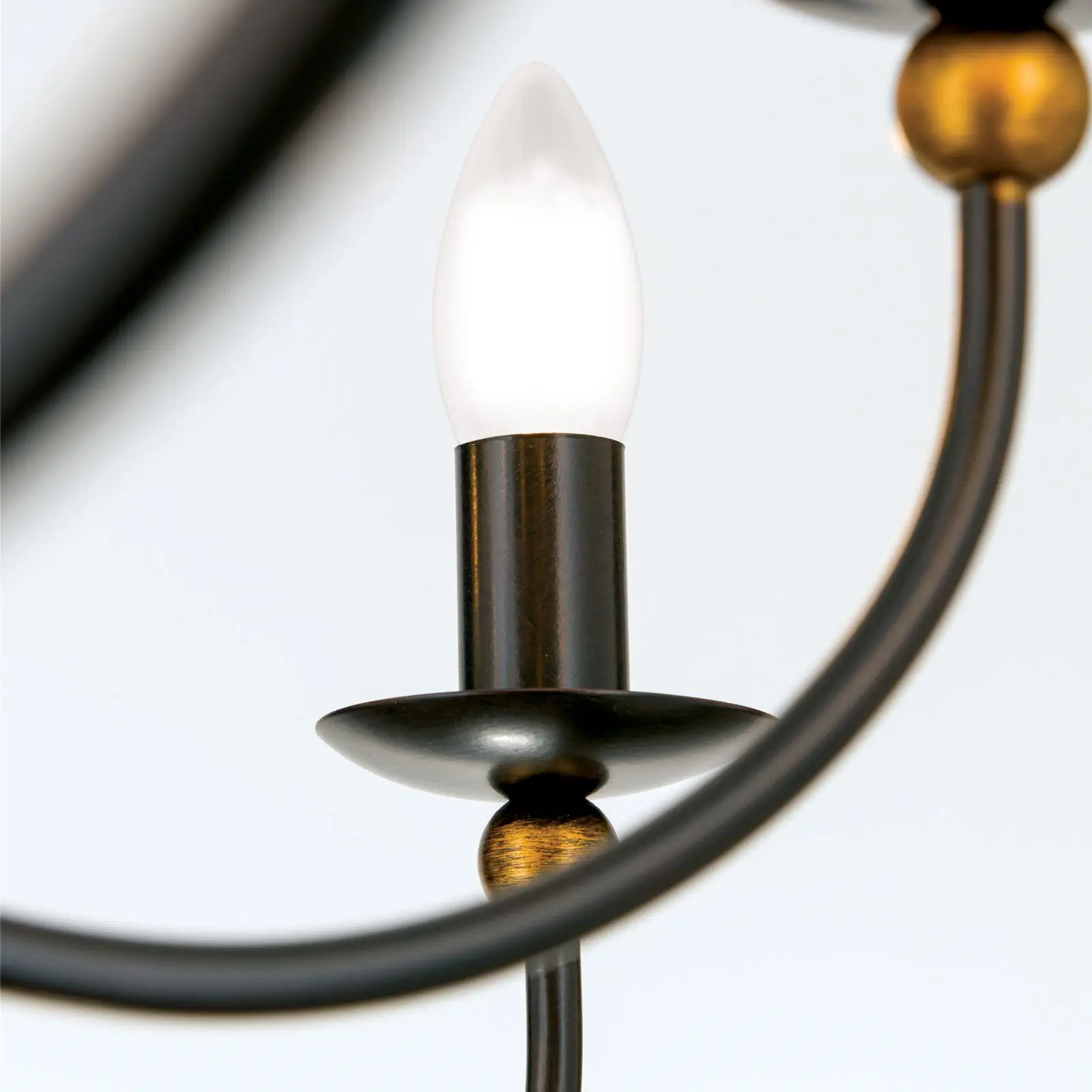 Luster GIOVANNI, 12 izvora svetla, antik braon, zlatna - 6