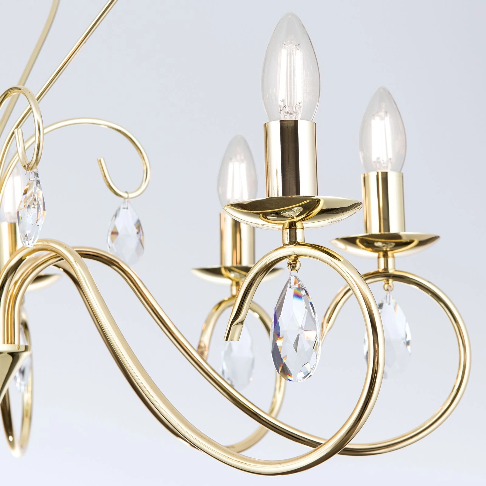 Luster ALESSIA, 8 izvora svetla, 24-karatno pozlaćeno - 5
