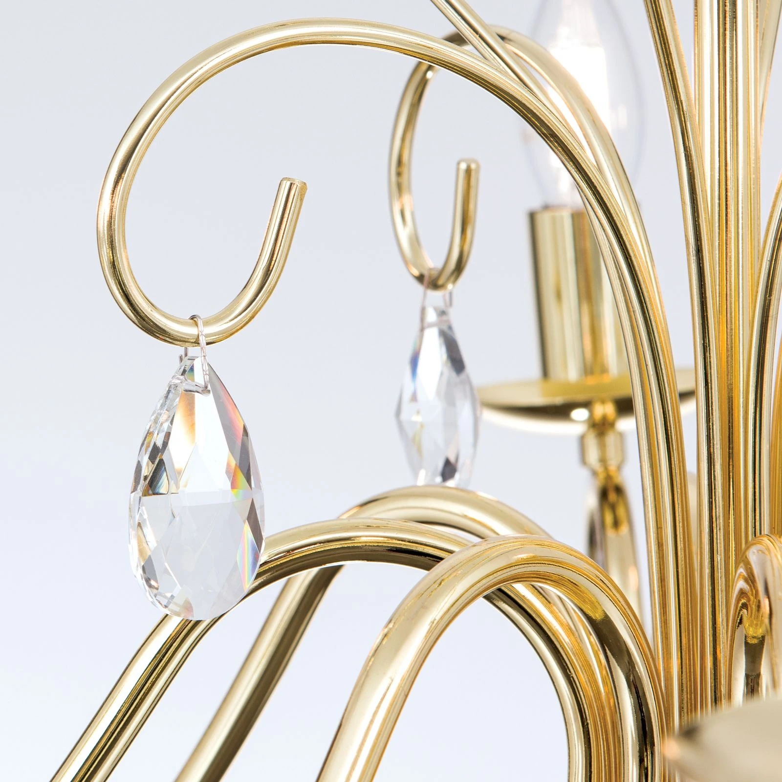 Luster ALESSIA, 8 izvora svetla, 24-karatno pozlaćeno - 6