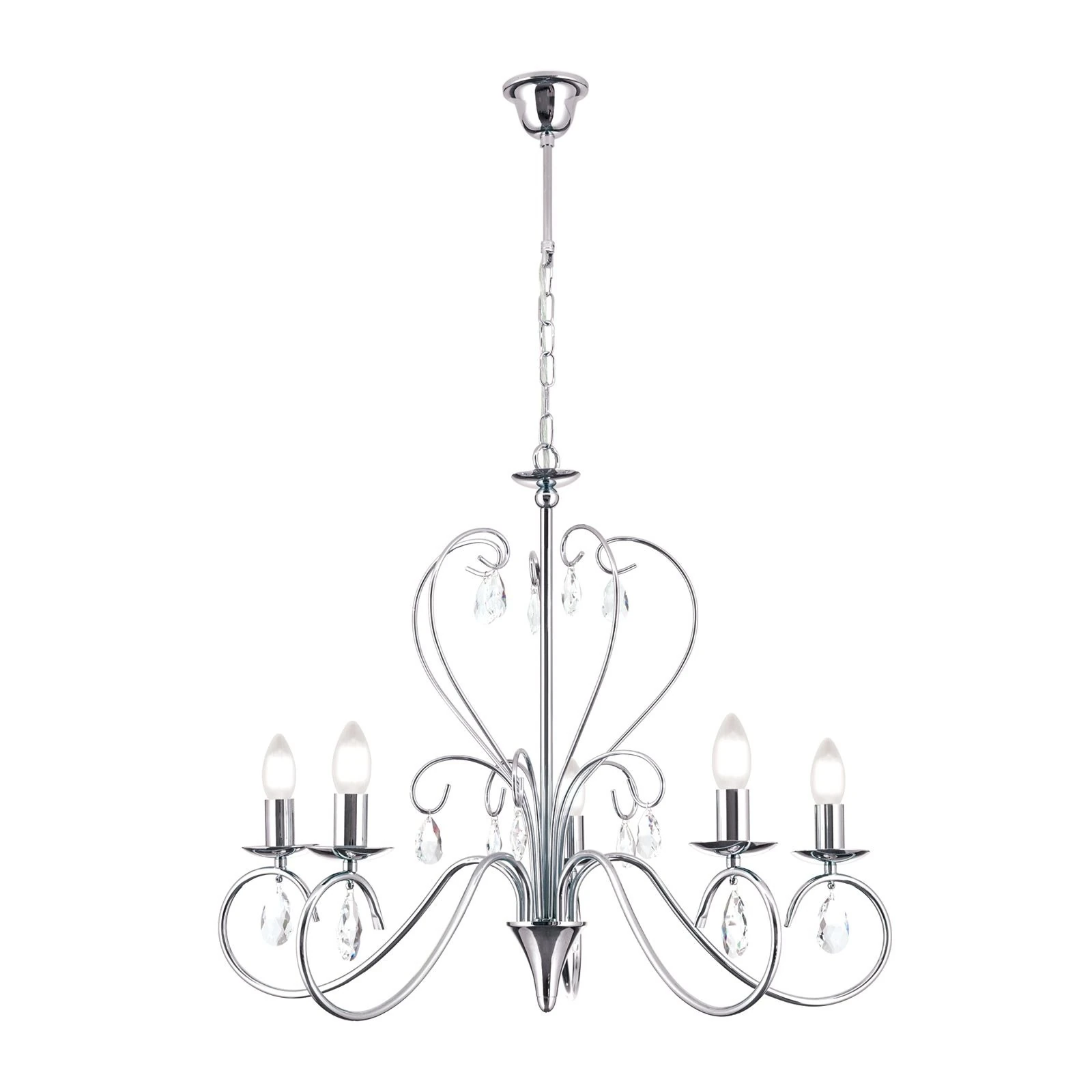 Luster ALESSIA, 5 izvora svetla, hrom - 4