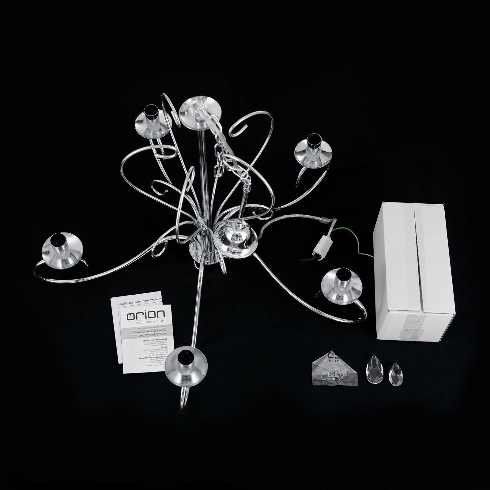 Luster ALESSIA, 5 izvora svetla, hrom - 8