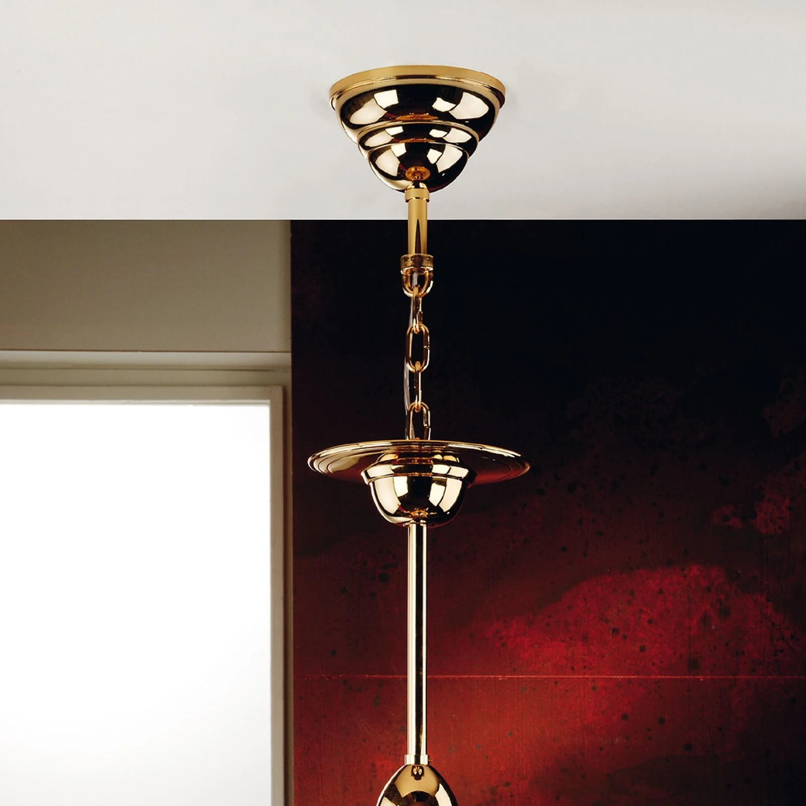 Luster ADELE, 7 izvora svetla, 24-karatno pozlaćen, štapići od kristalnog stakla - 4