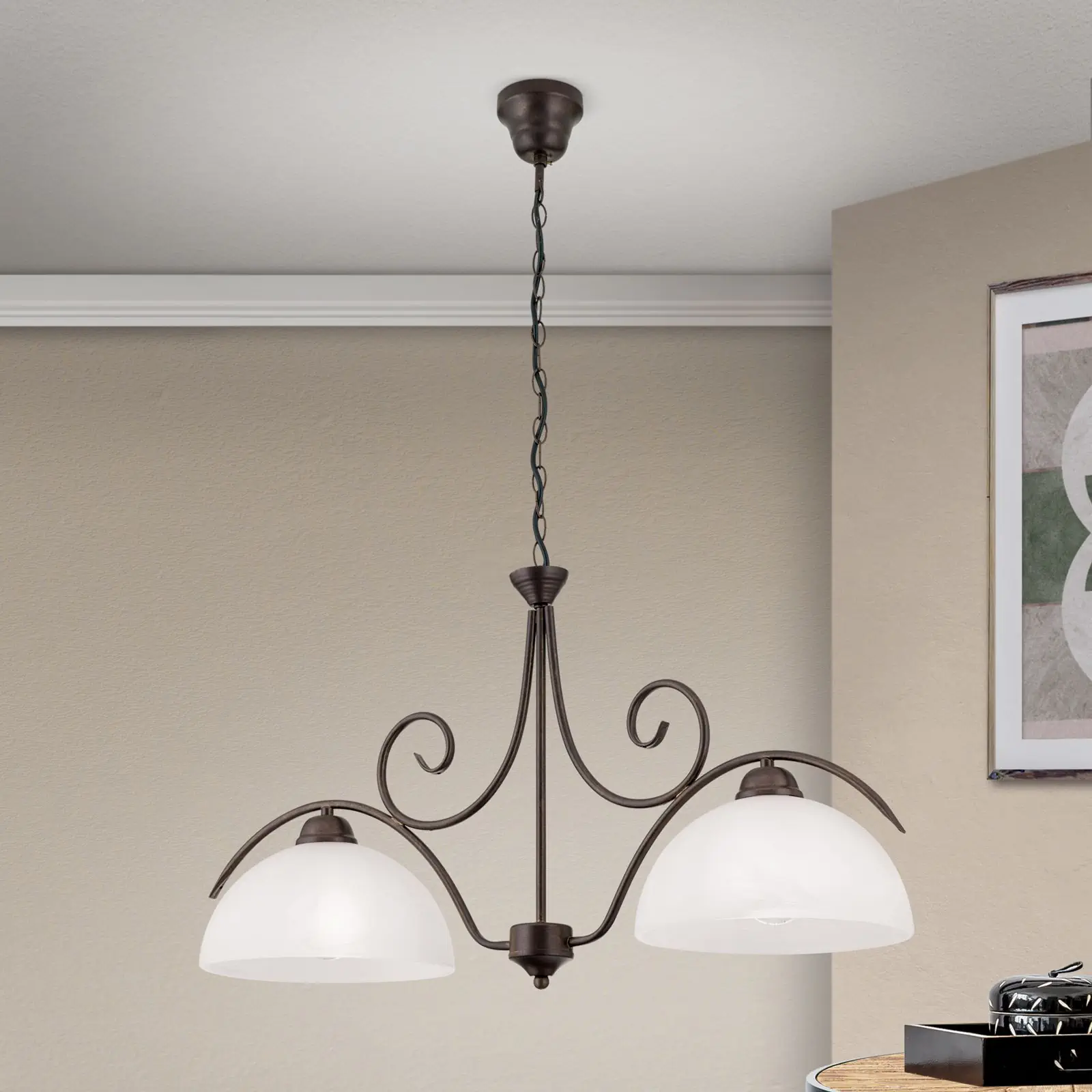 Luster RULA, 2 izvora svetla, antik - 2