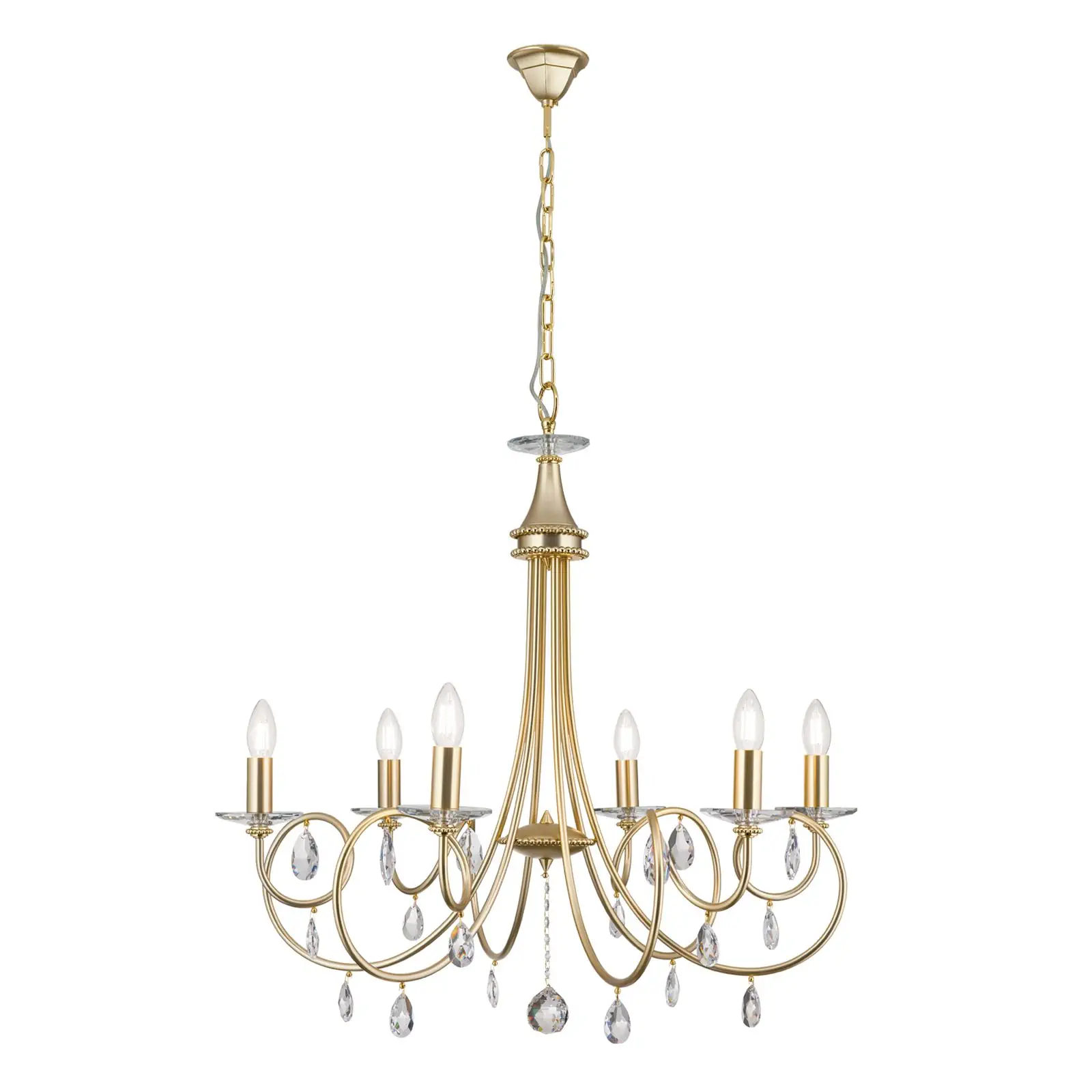 Luster GIADA, 6 izvora svetla, mat zlatna - 4