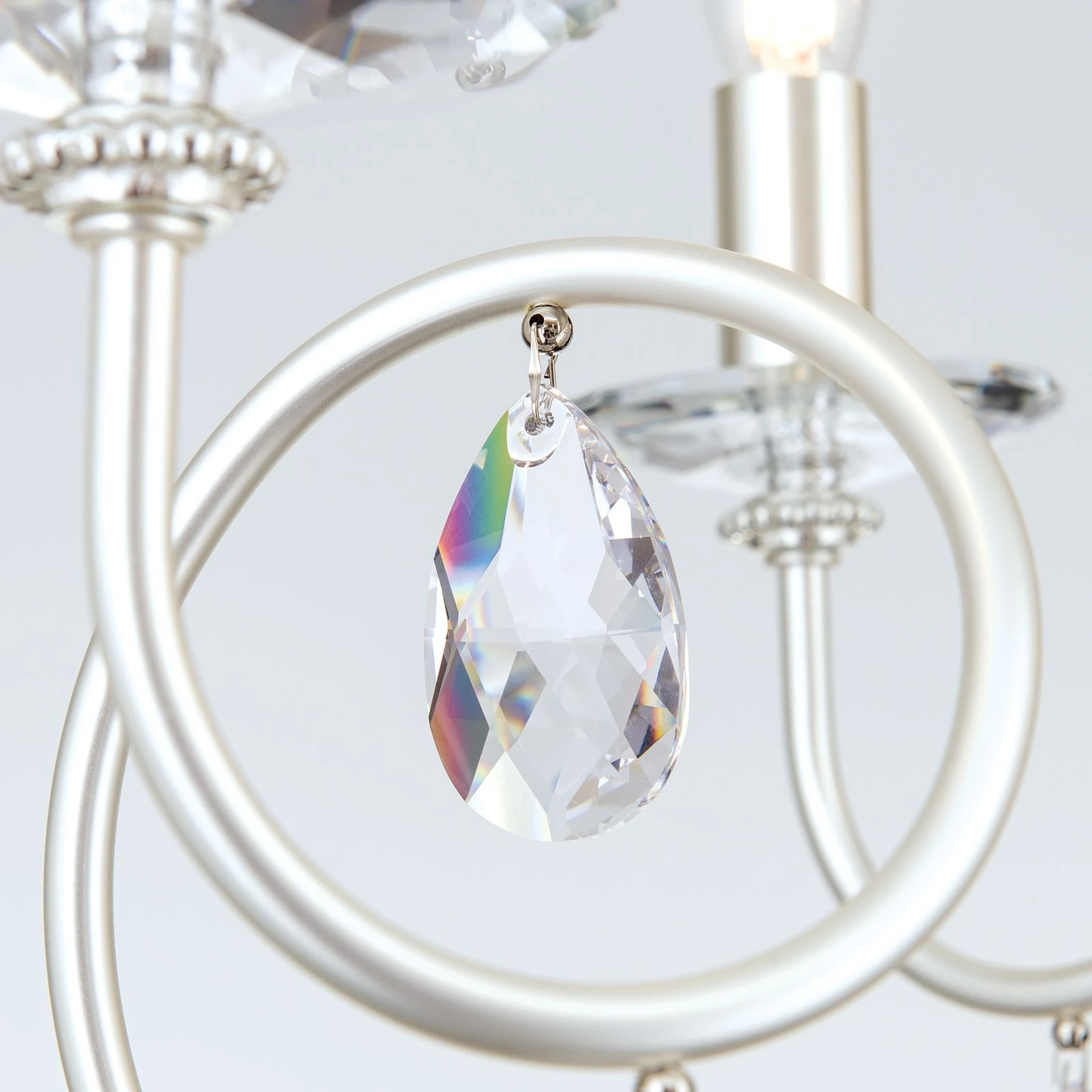 Luster GIADA, 6 izvora svetla, srebro-mat - 5