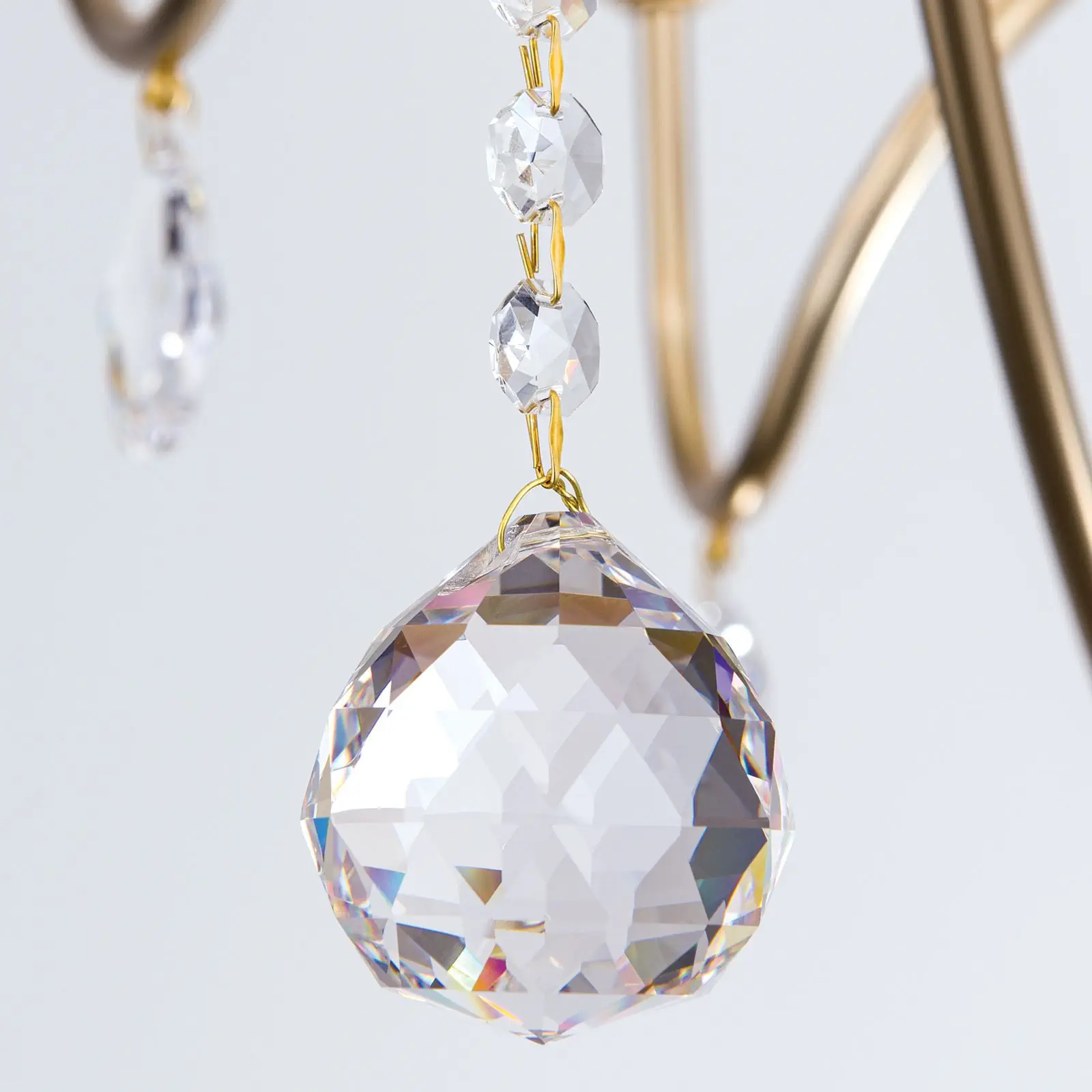 Luster GIADA, 12 izvora svetla, mat zlatna - 5