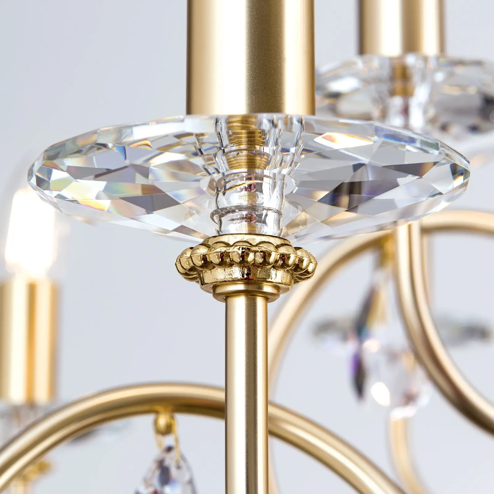 Luster GIADA, 12 izvora svetla, mat zlatna - 6