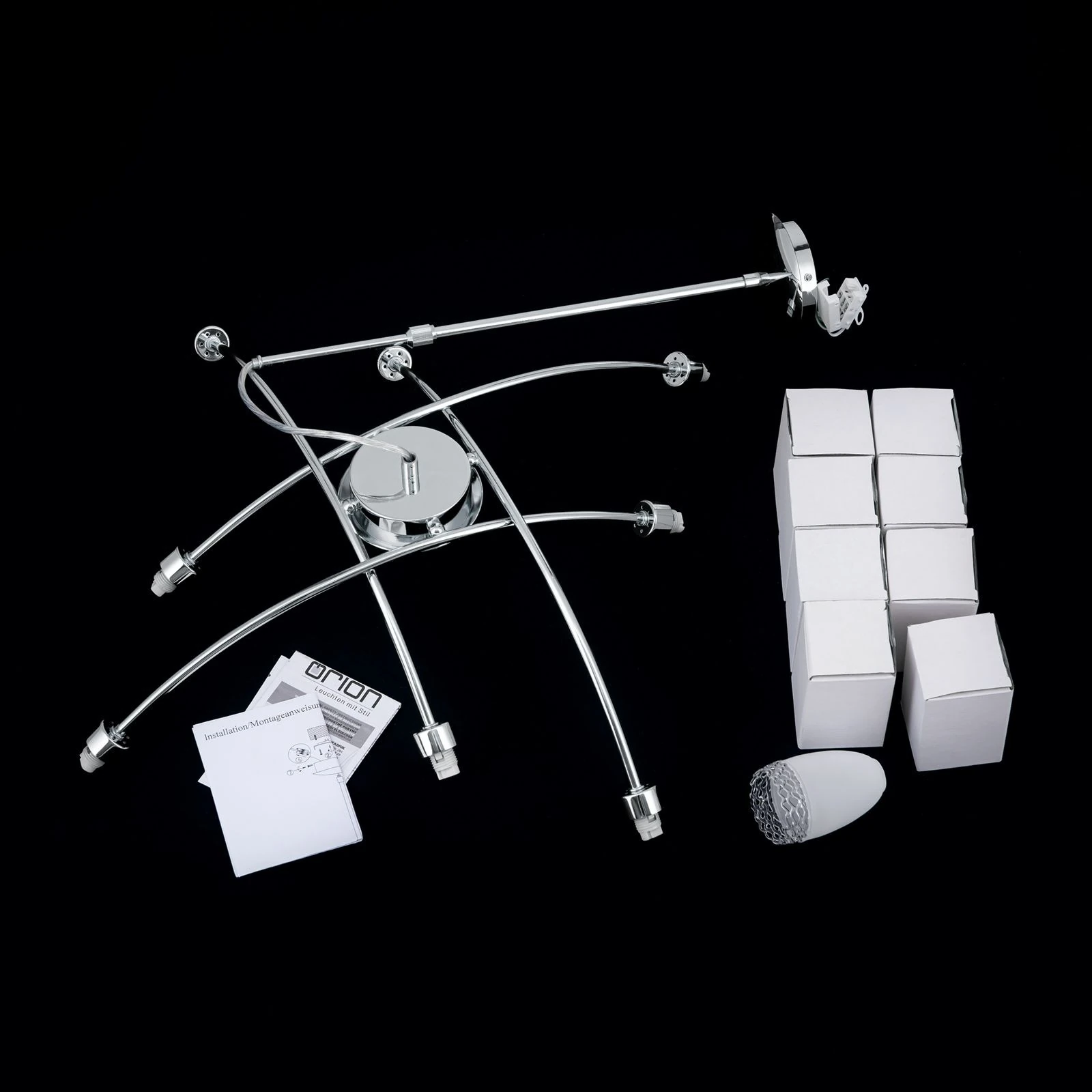 Luster CARLA, hrom, opalno staklo (saten difuzno) - 8