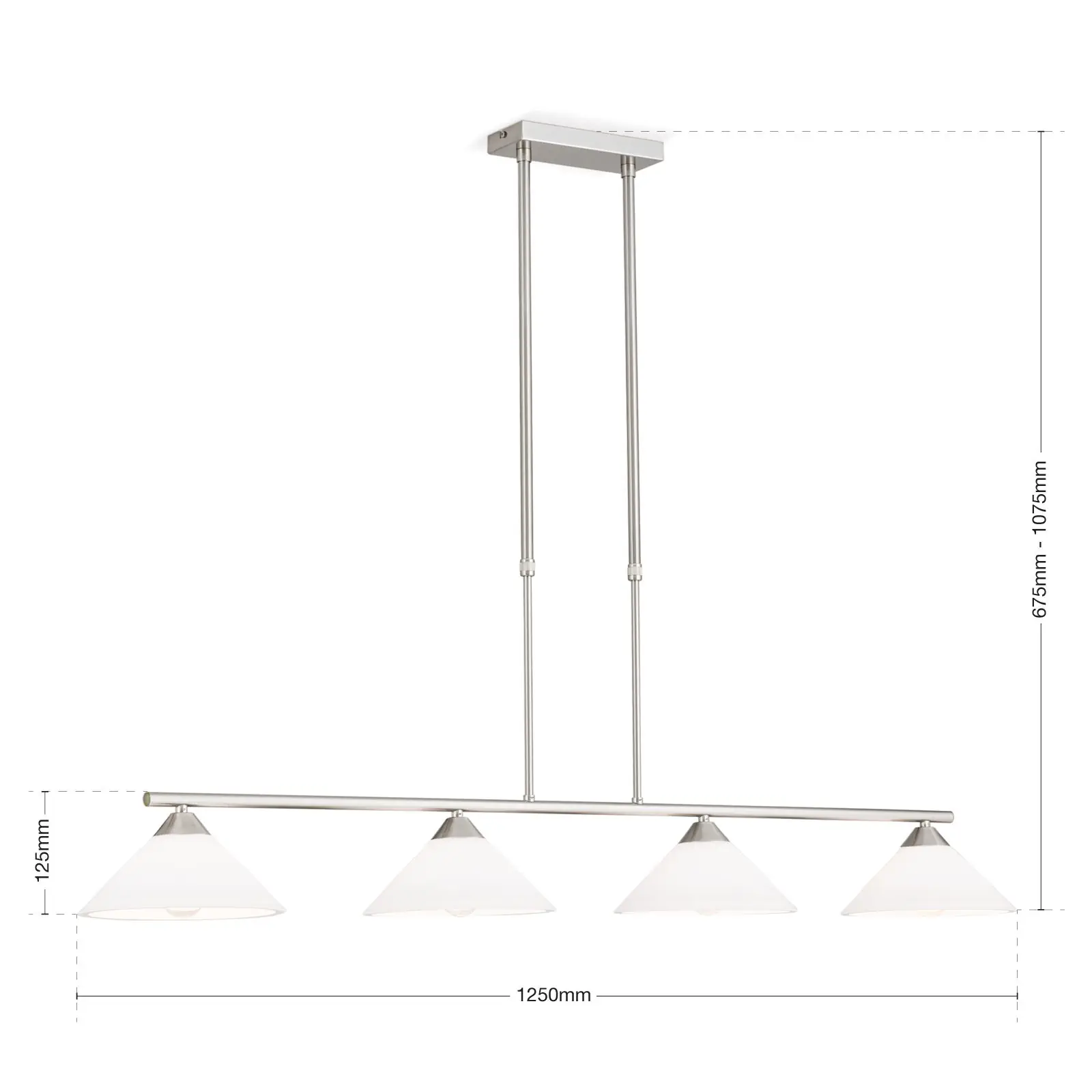 Luster GRADO, 4 izvora svetla, saten - 7