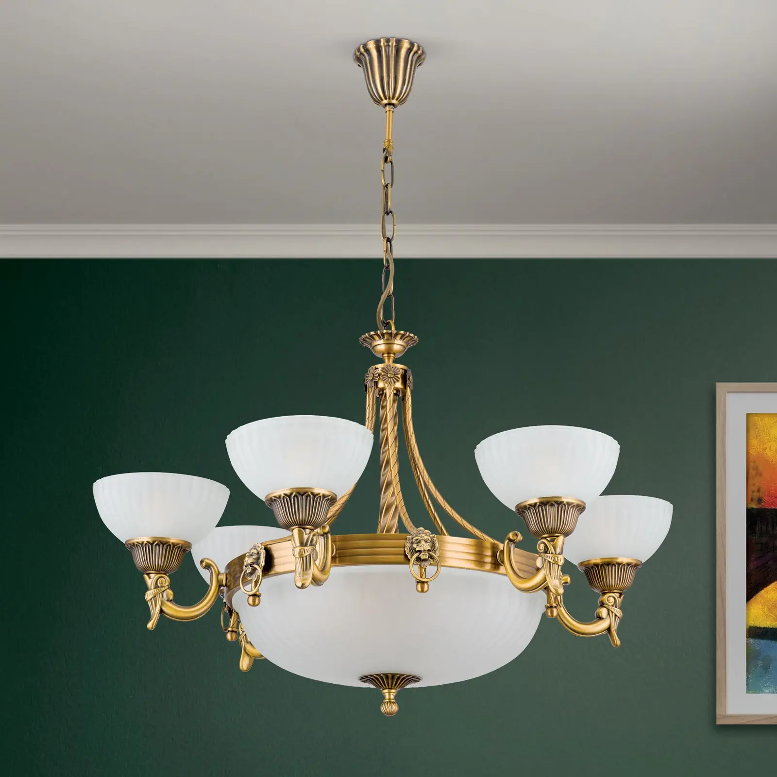 Luster ROCCA, 9 izvora svetla, bronza - 3