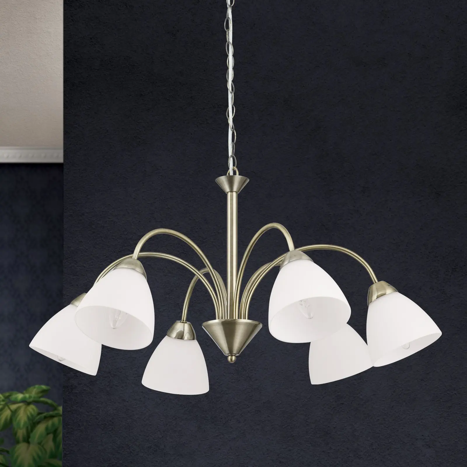 Luster SUSAN, 6 izvora svetla, patina - 3