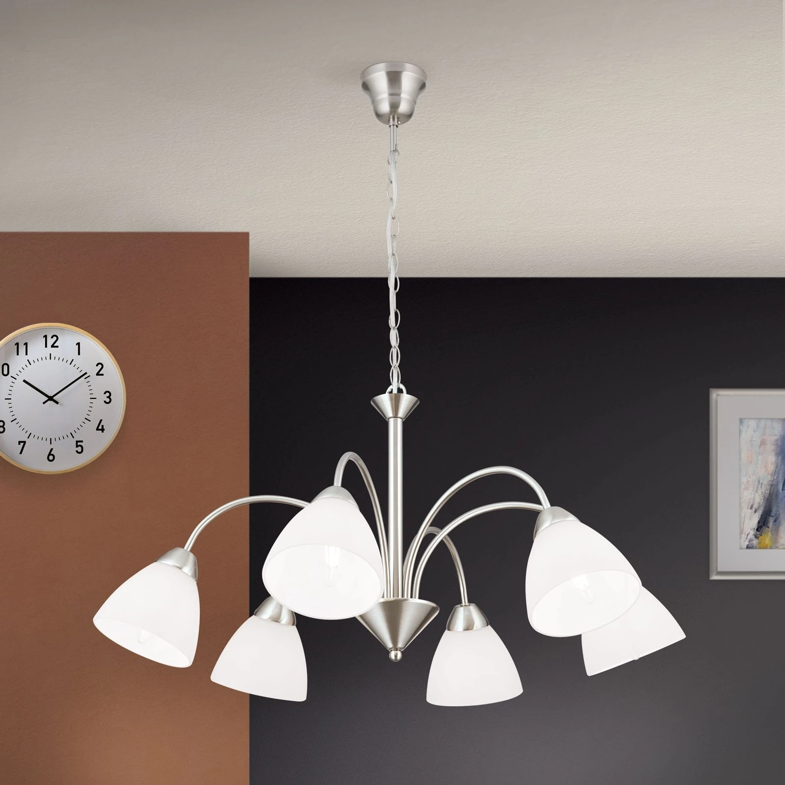 Luster SUSAN, 6 izvora svetla, saten hrom - 2