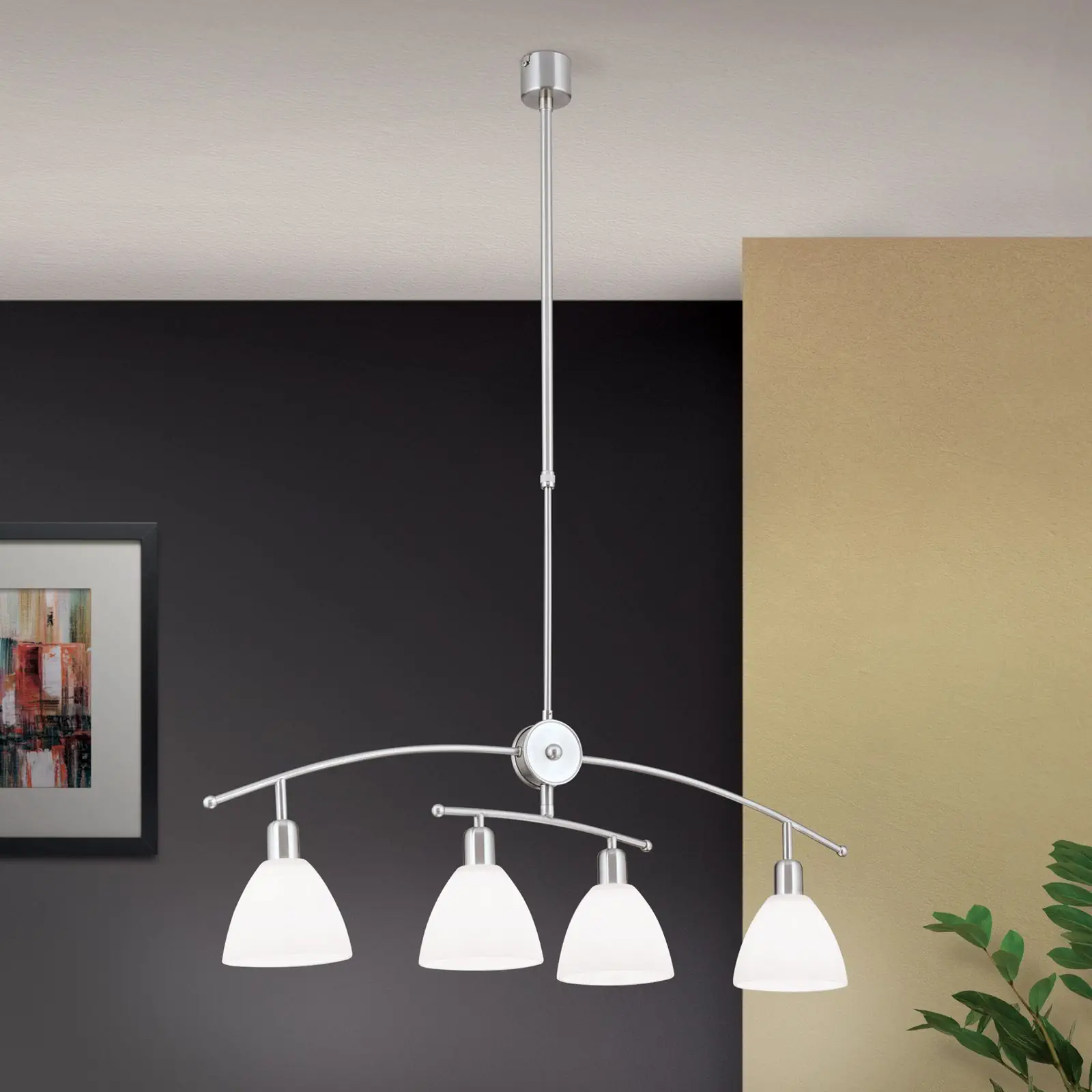 Luster SUSAN, 4 izvora svetla, satinirana završna obrada - 1