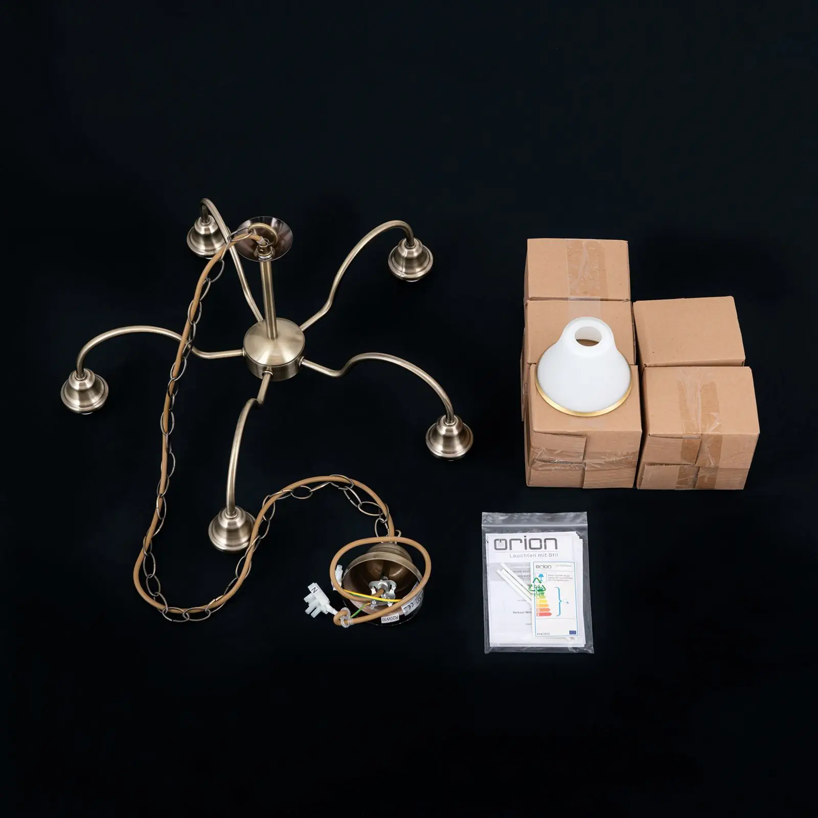 Luster MAJA, 5 izvora svetla, patina - 9