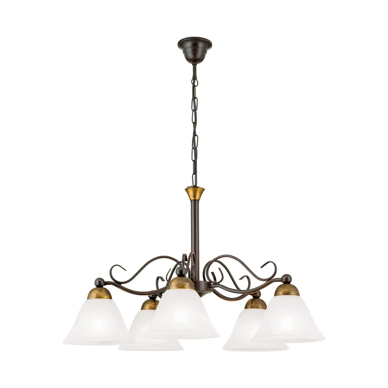 Luster LUDO, 5 izvora svetla, antik - 4