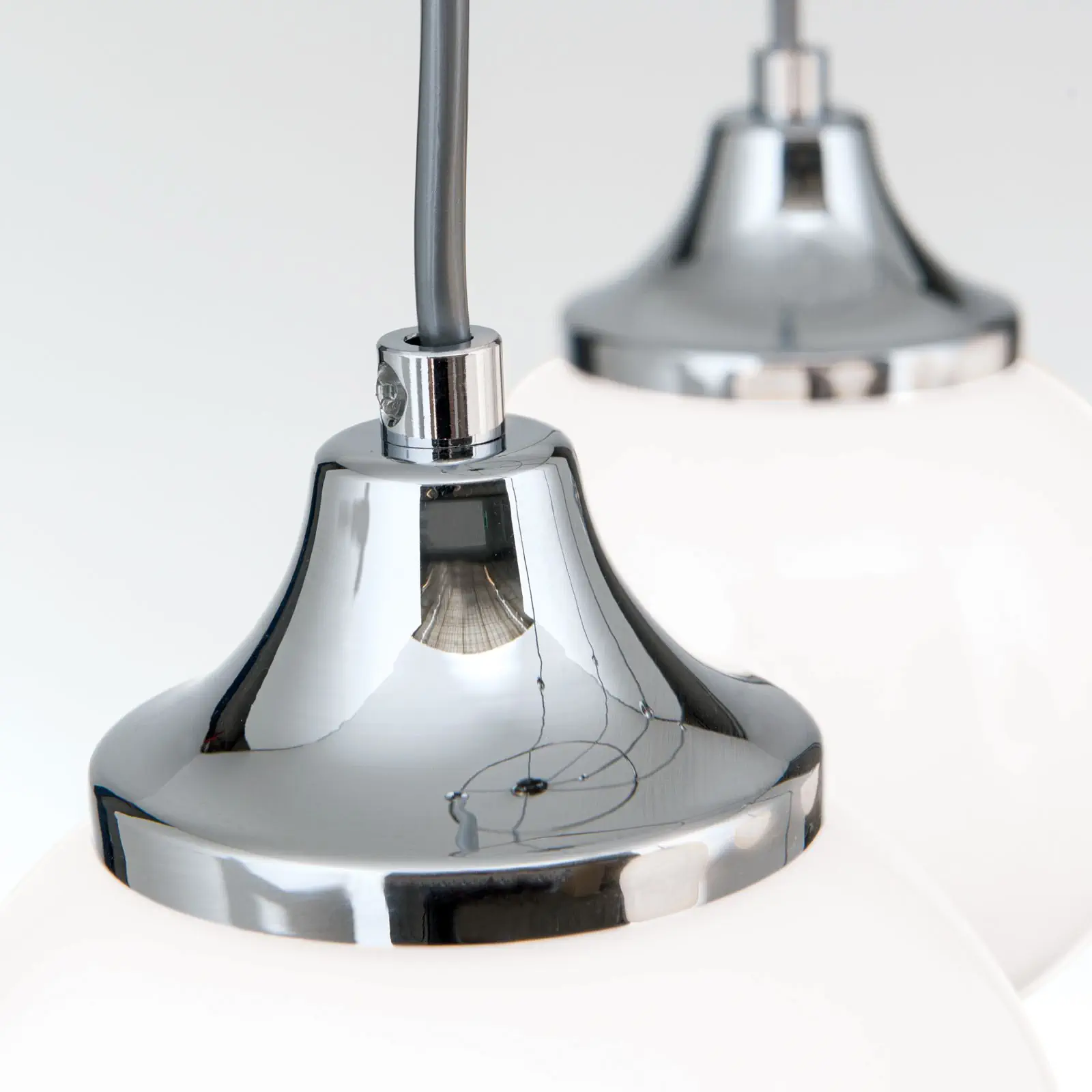 Viseća lampa ALT WIEN sa 6 sjajnih opalnih stakala, završna obrada sjajni nikl - 5