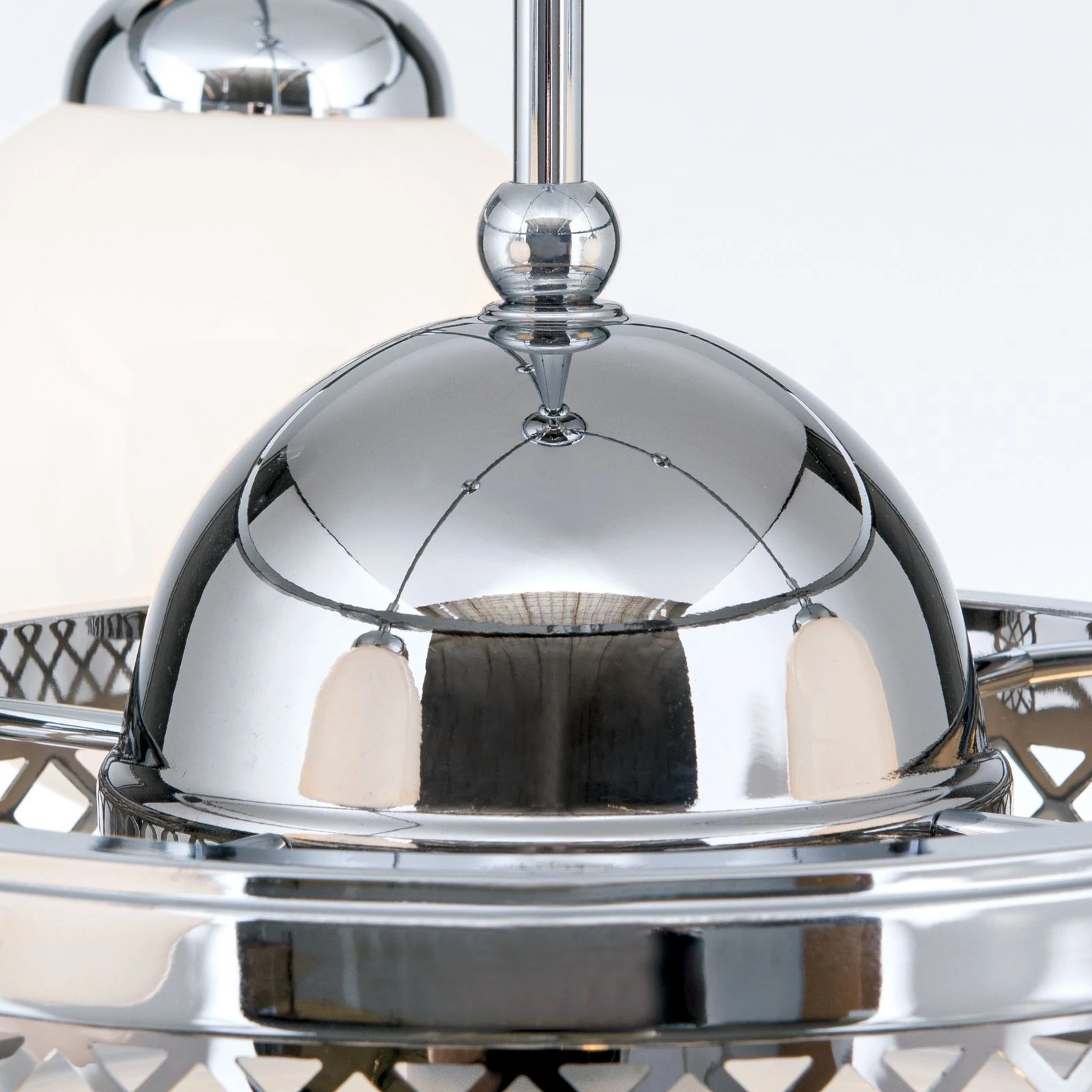 Luster ALT WIEN, 3+1 izvora svetla, sjajno opalno staklo, SCHÖLER CRYSTAL®, sjajni nikl - 6