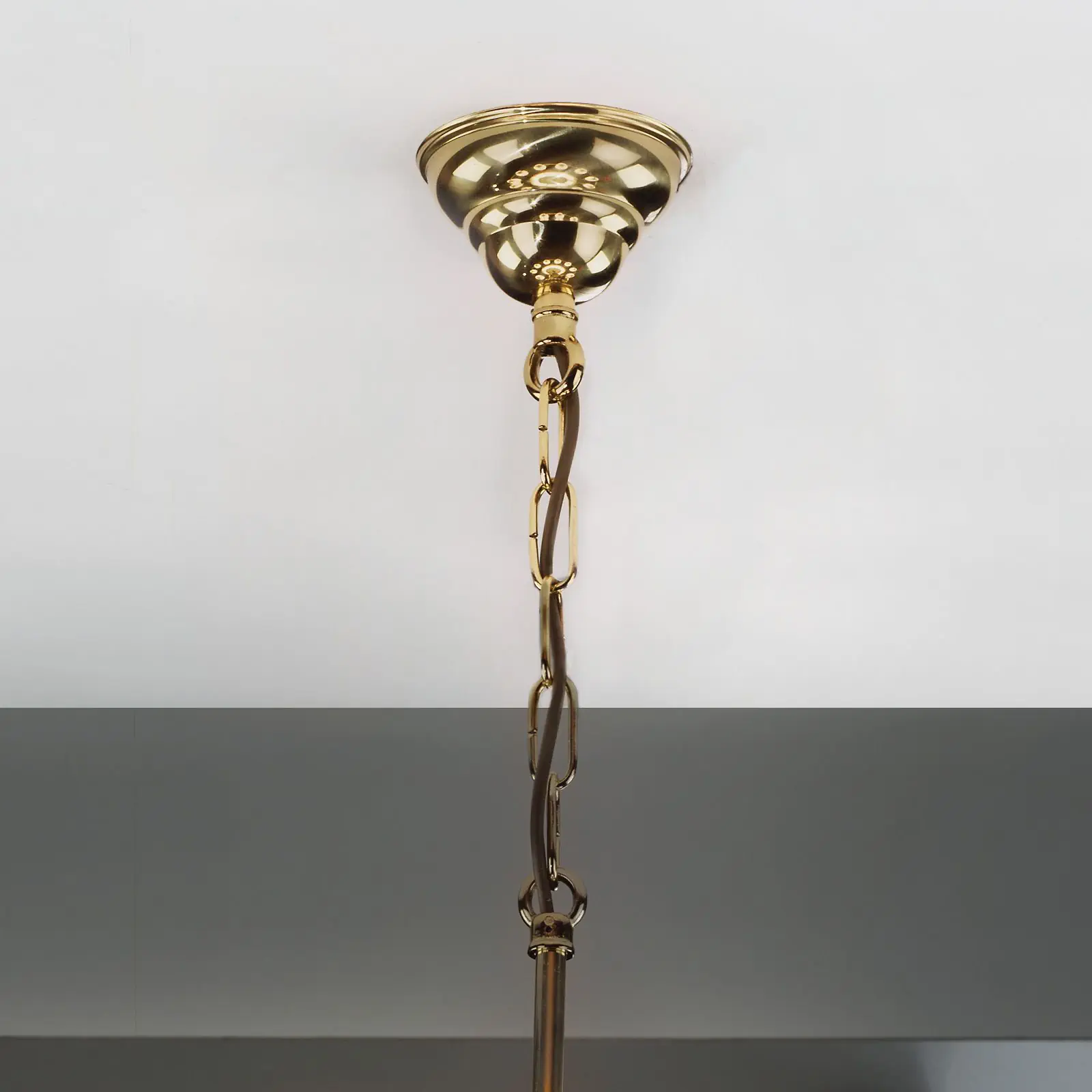 Viseća lampa ALT WIEN, 9+1 svetlo, sjajni mesing, sa opalno sjajnim staklom - 5