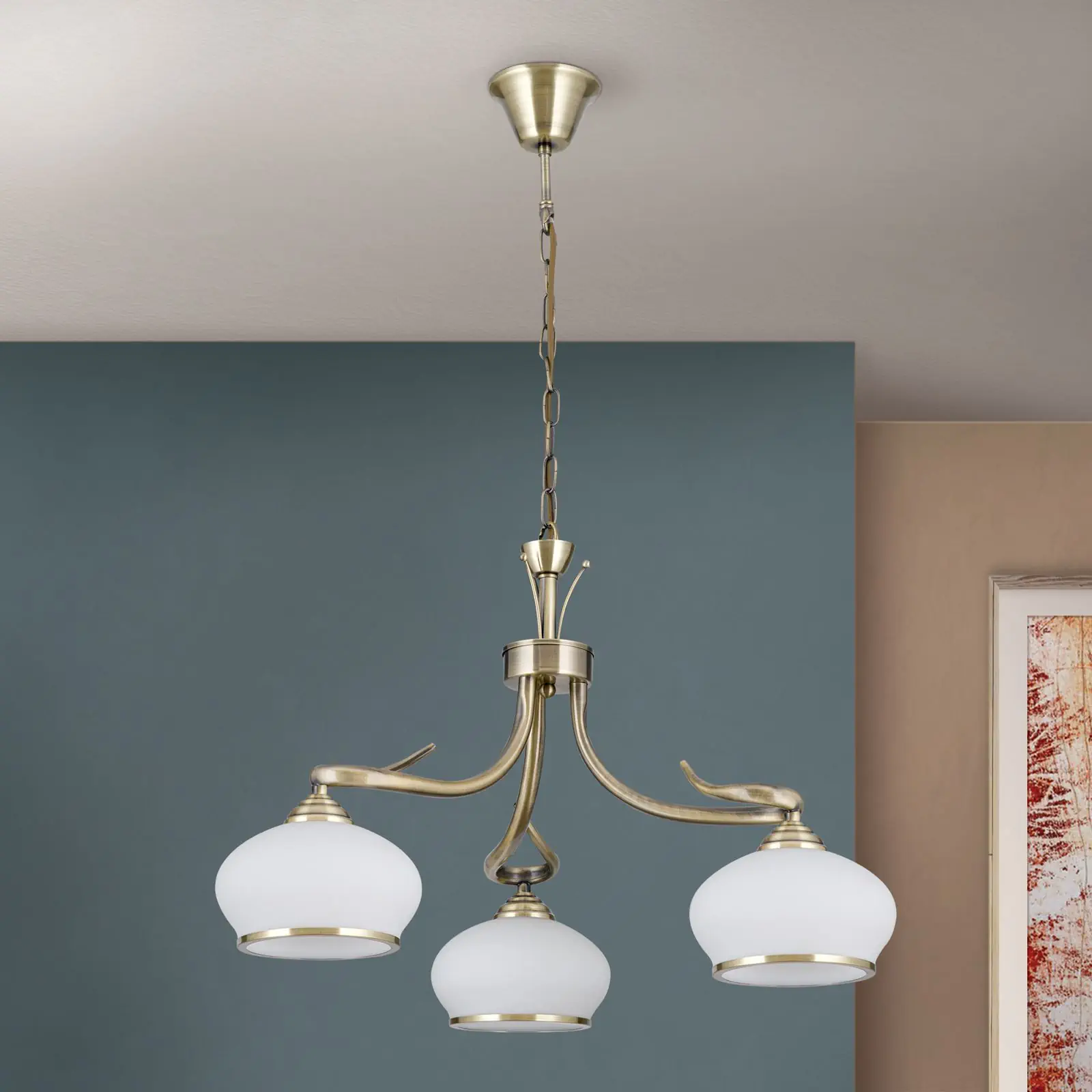 Luster VEGO, 3 izvora svetla, patina - 3