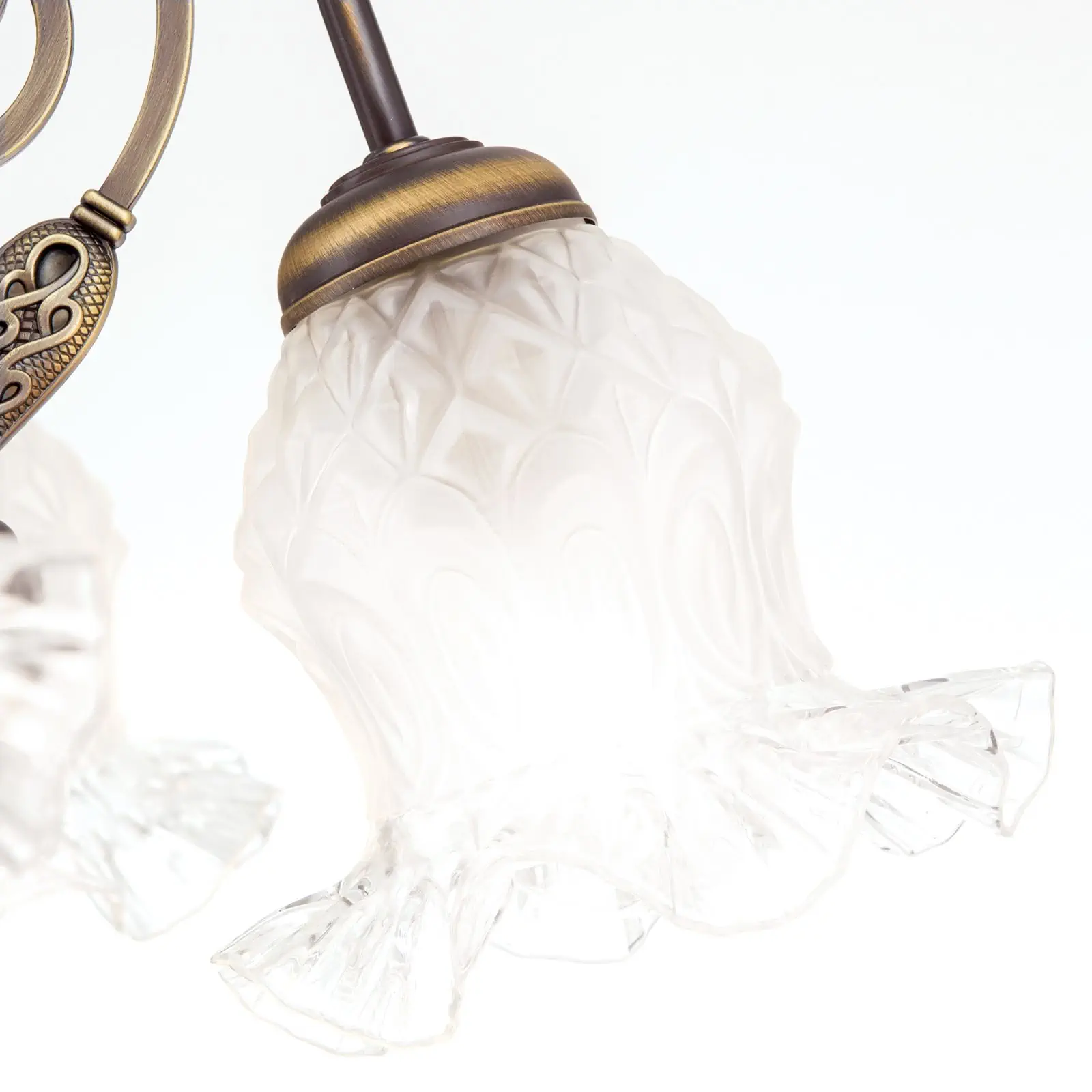 Luster RINGSTRASSE, 7 izvora svetla, antik mesing sa dekorativnim staklima - 6