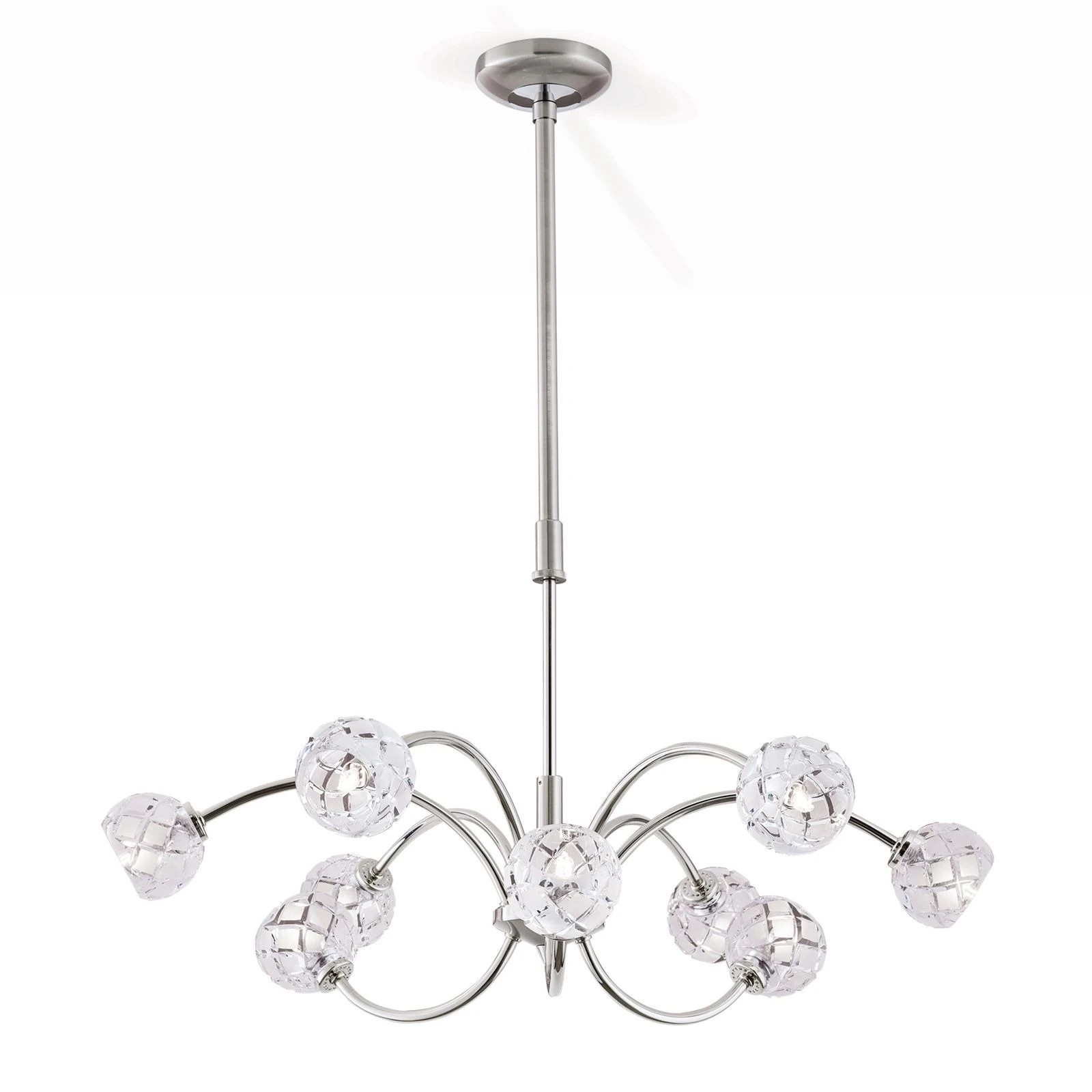 Luster MADERNO, 6+3 izvora svetla, saten hrom - 6