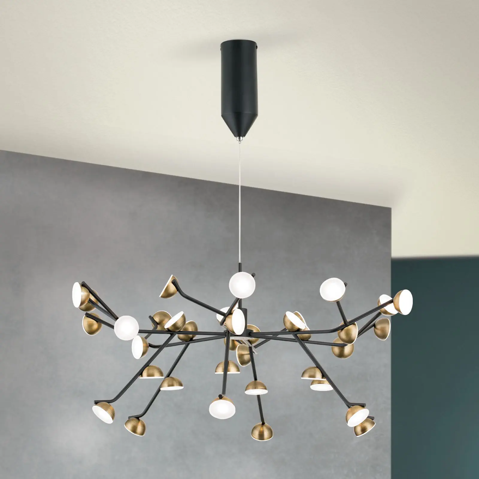 LED viseća lampa BLOSSOM, 36 izvora svetla, antik izgled - 2