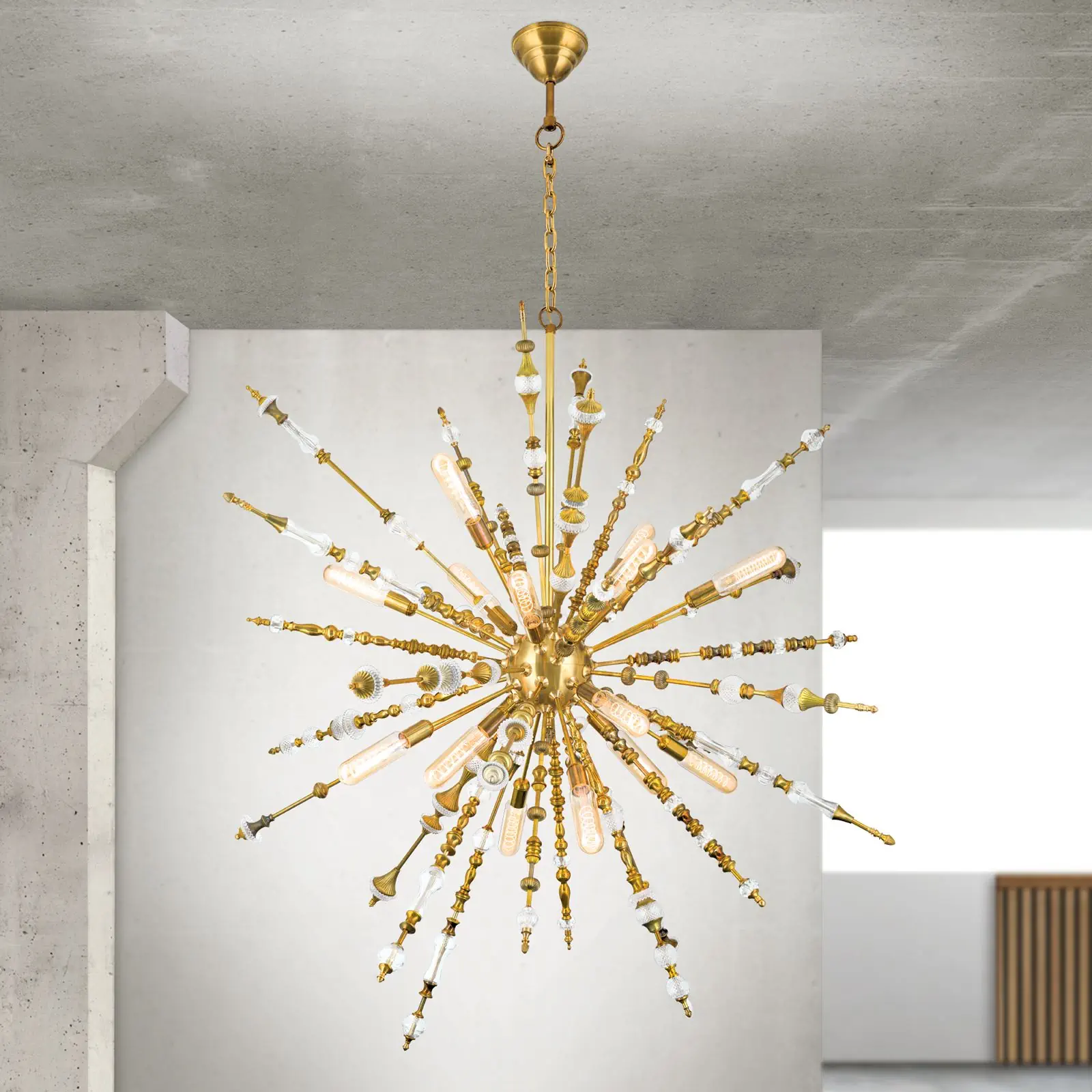 Luster BAROCOCO, 16 izvora svetla, mesing - 2