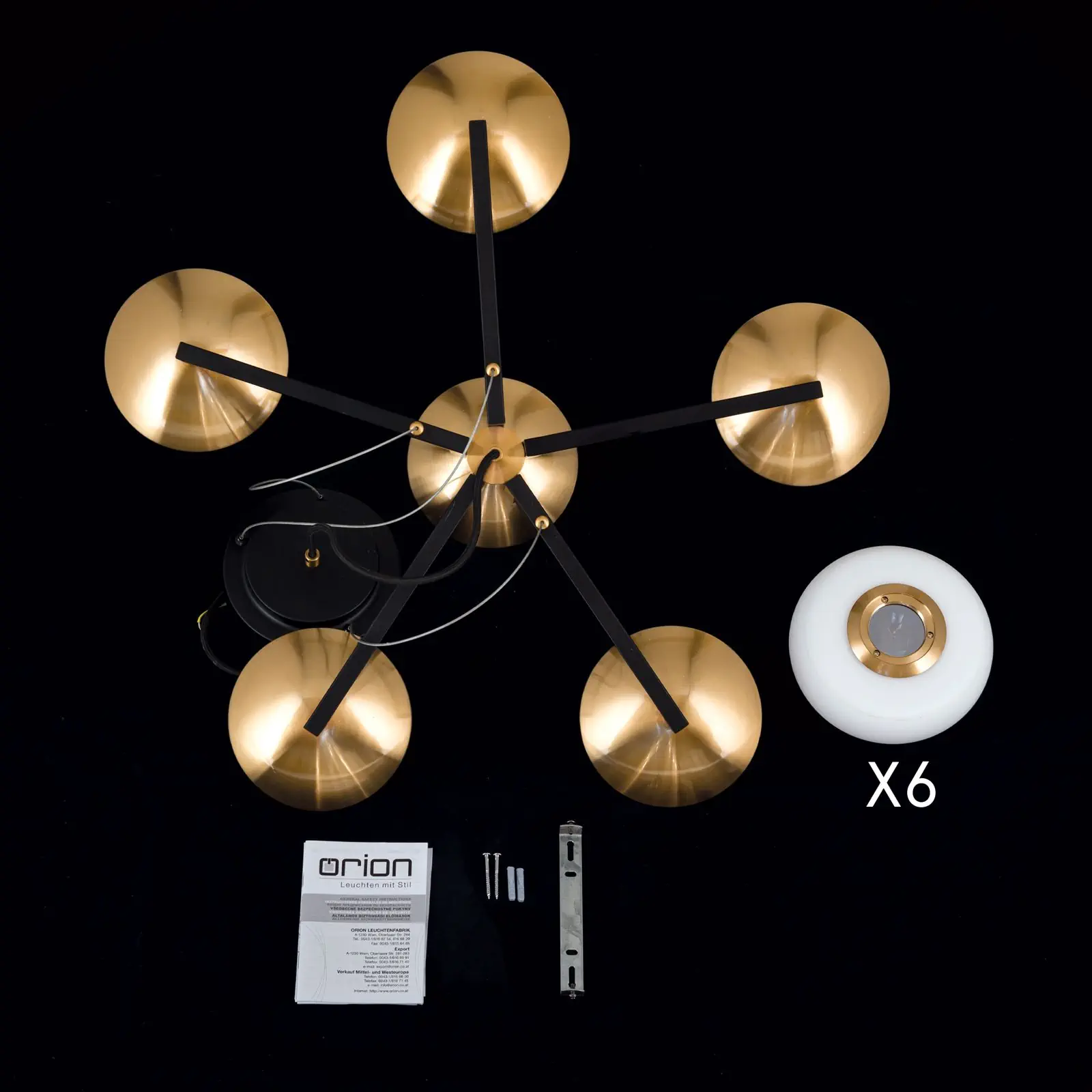 Luster JOSEPHINE, Ø 73,5 cm, crna - 9