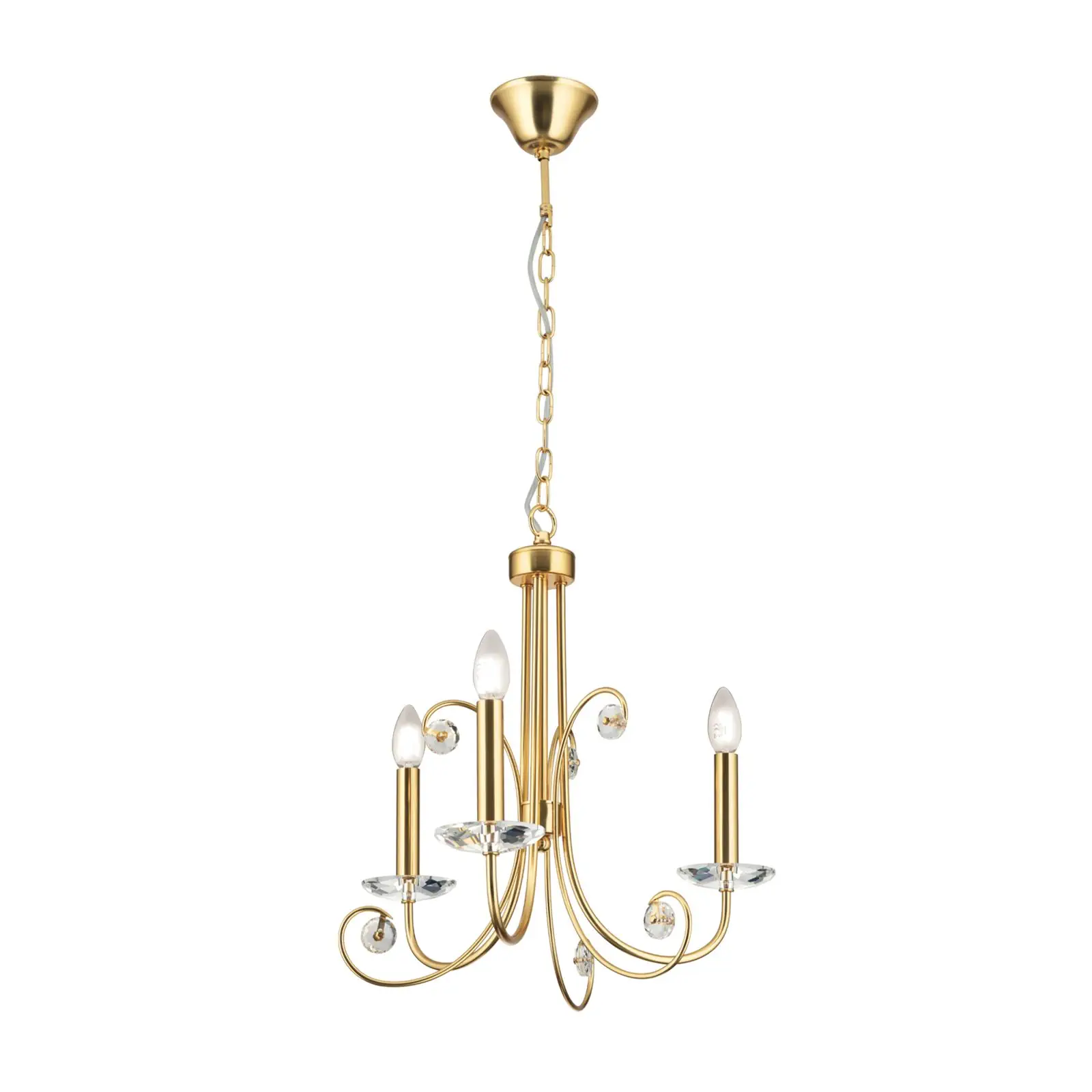 Kristalni luster ARIANE, 3 izvora svetla, mat zlato - 7