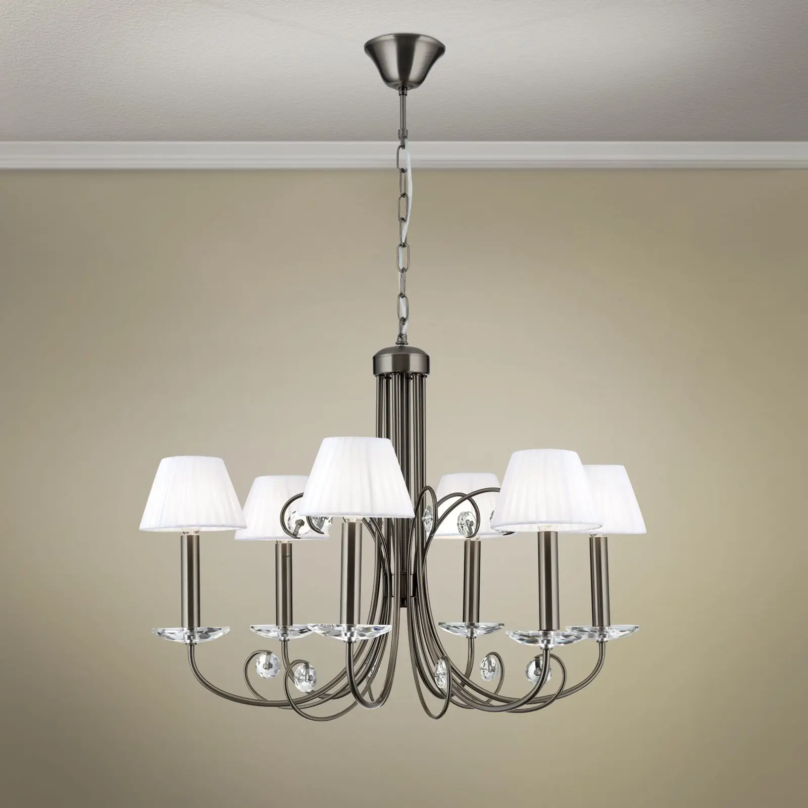 Kristalni luster ARIANE, 6 izvora svetla, tamni nikl - 2