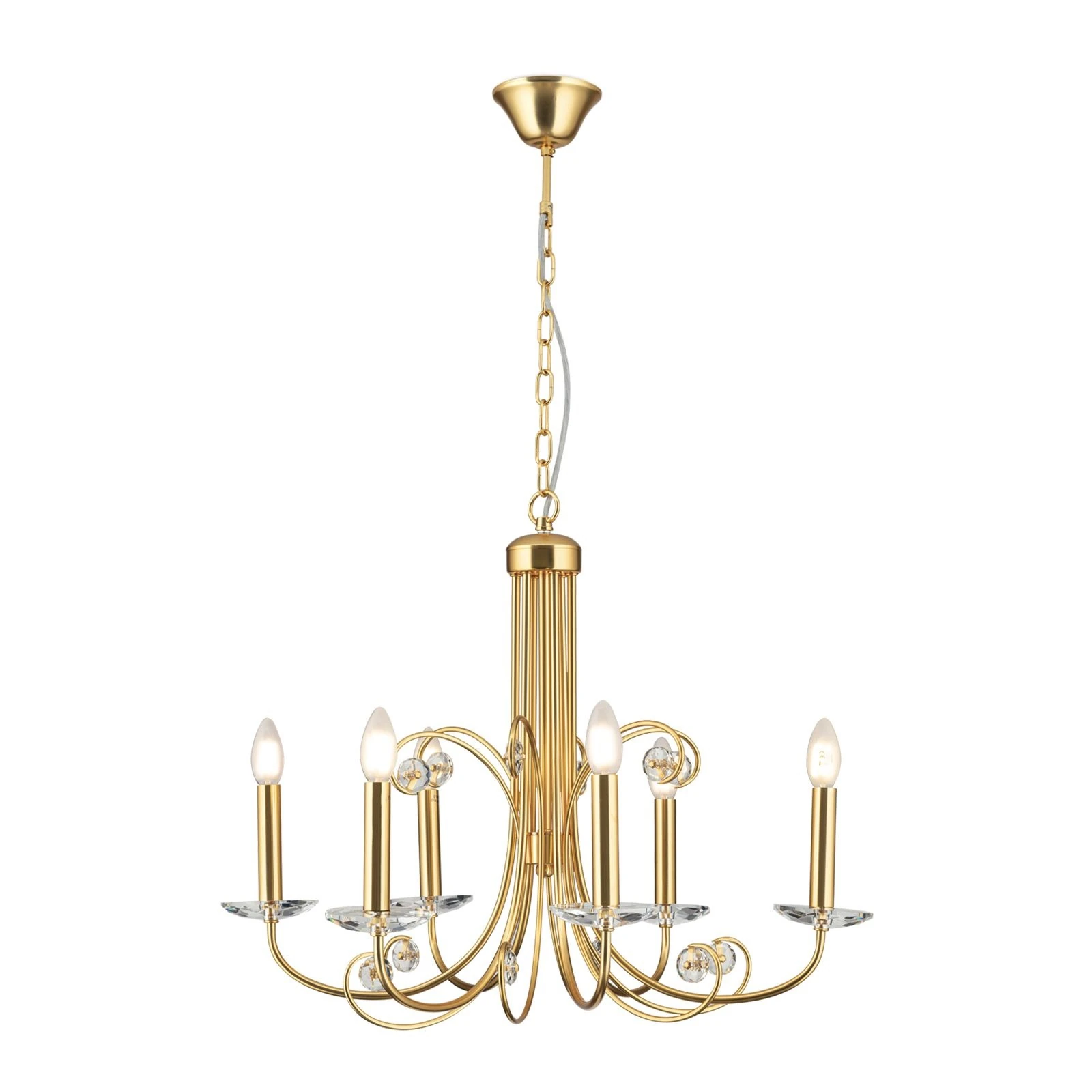 Kristalni luster ARIANE, 6 izvora svetla, mat zlato - 7
