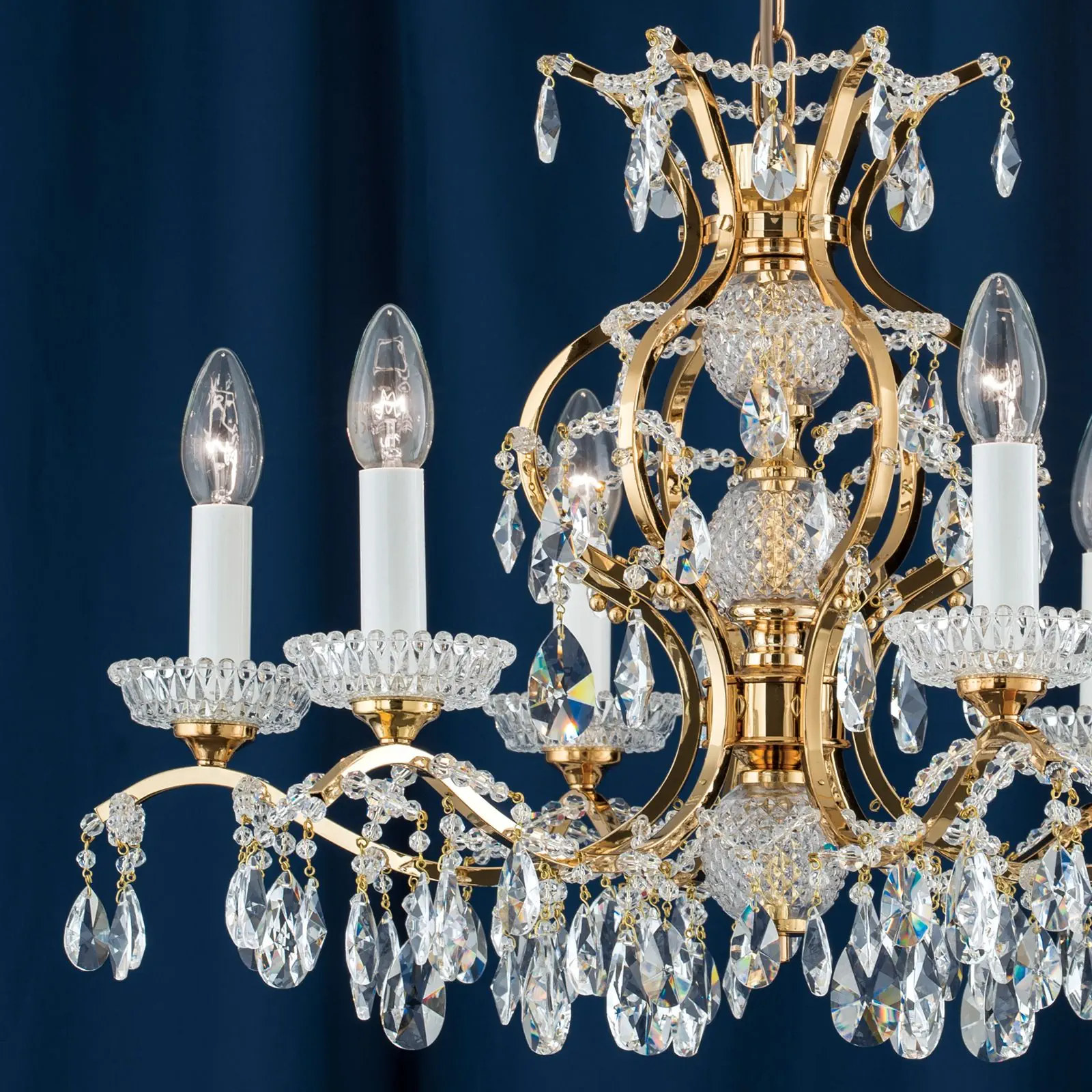 Luster HIROHITO, 6 izvora svetla, zlatni - 2