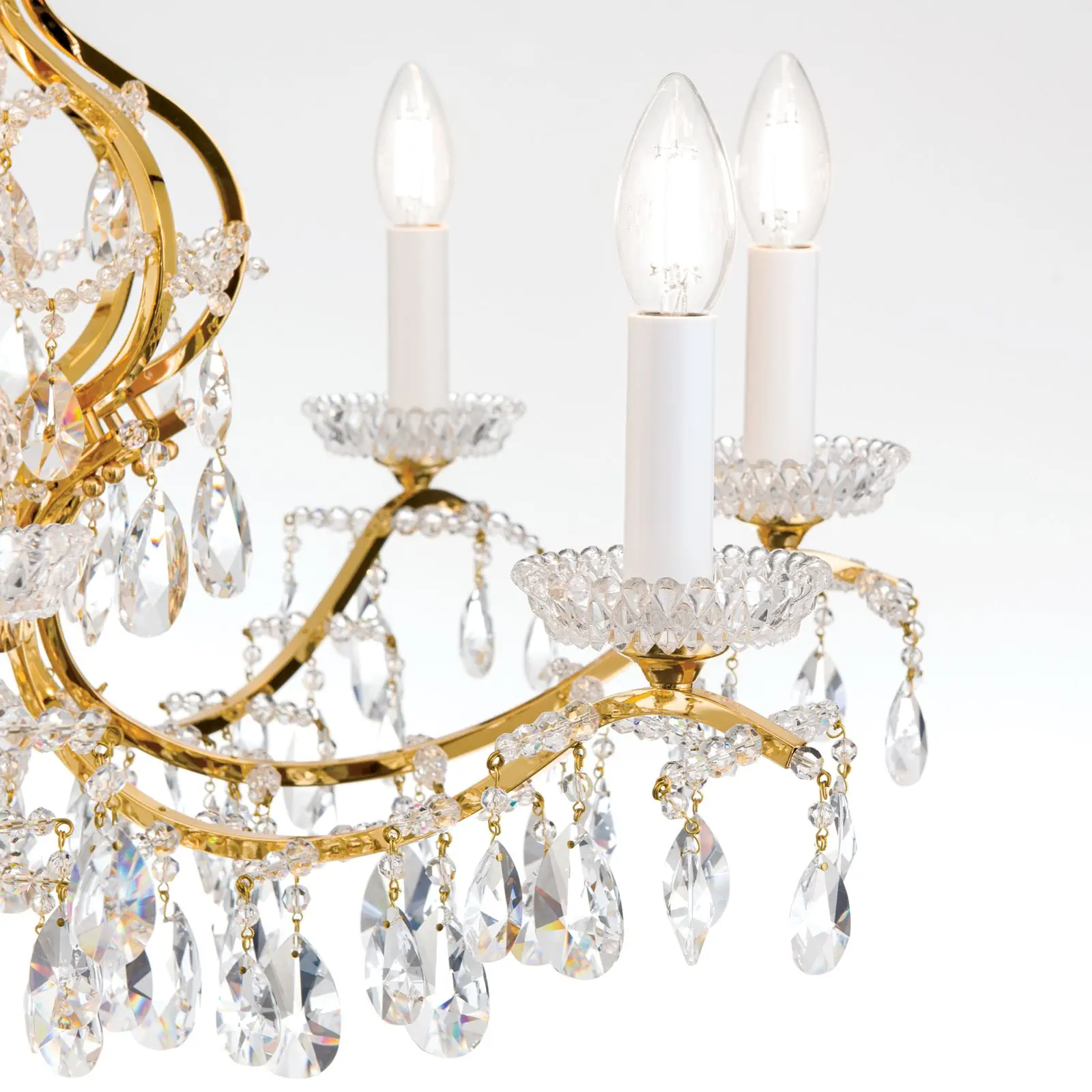 Luster HIROHITO, 8 izvora svetla, zlatni - 5