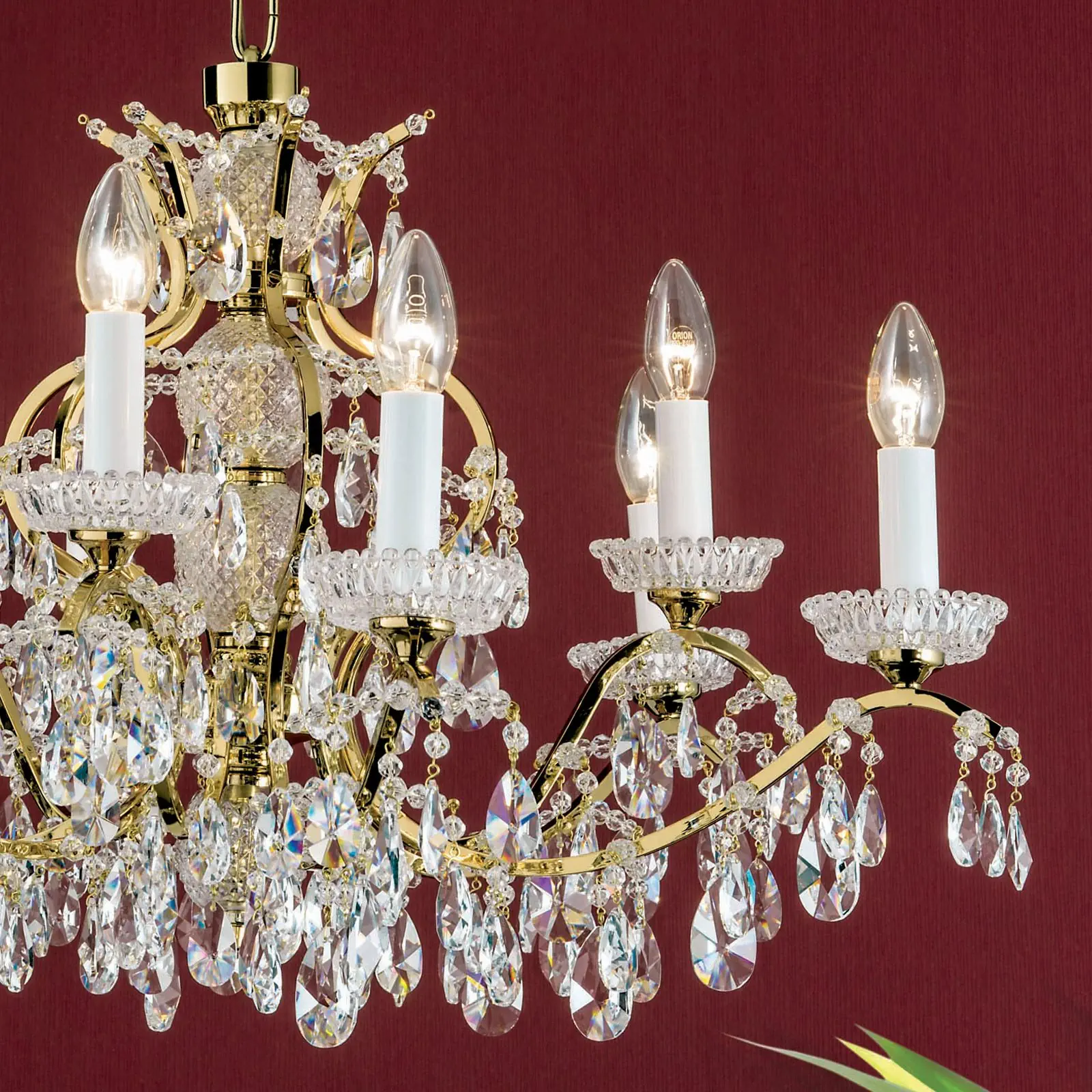 Luster HIROHITO, 9 izvora svetla, zlatni - 2