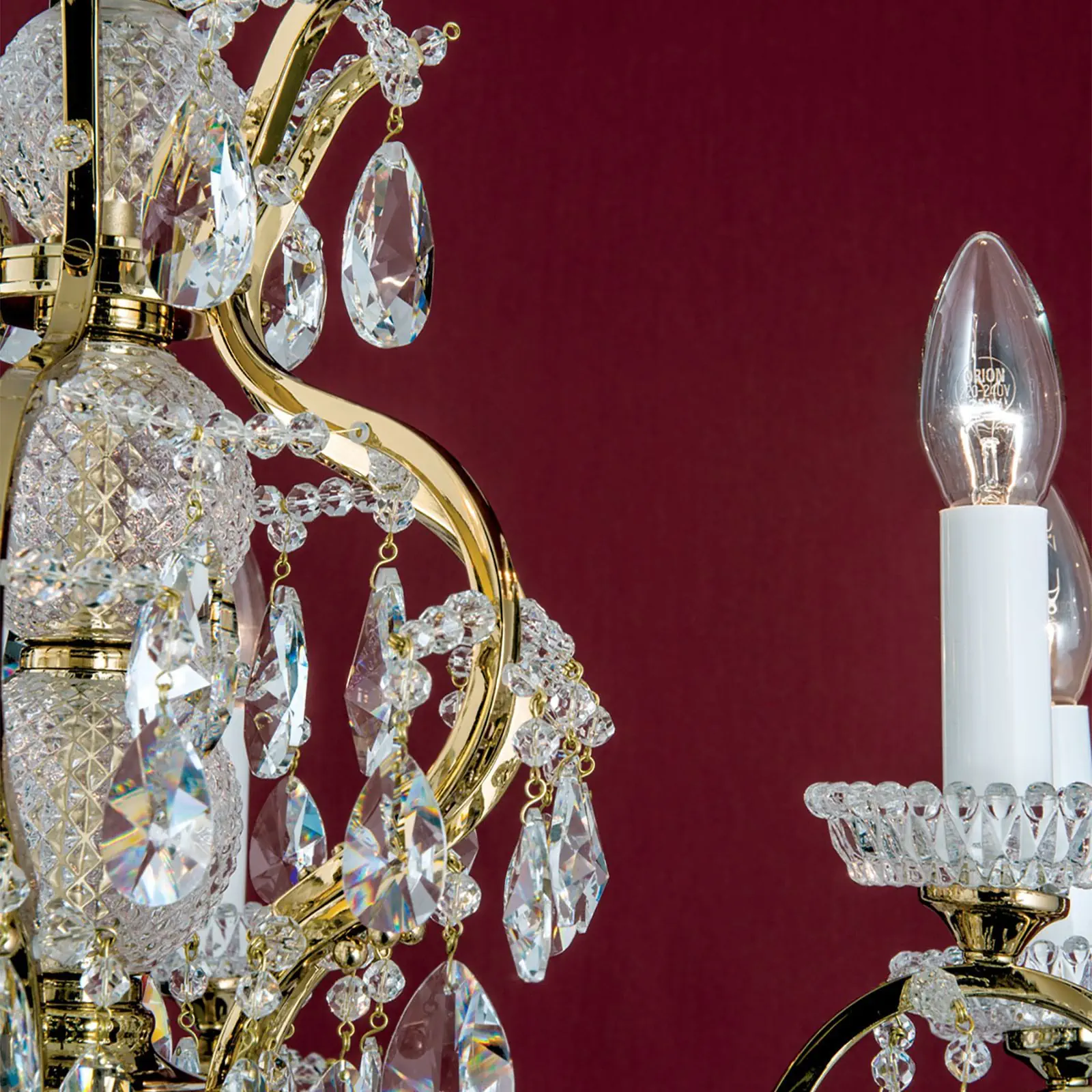 Luster HIROHITO, 9 izvora svetla, zlatni - 6