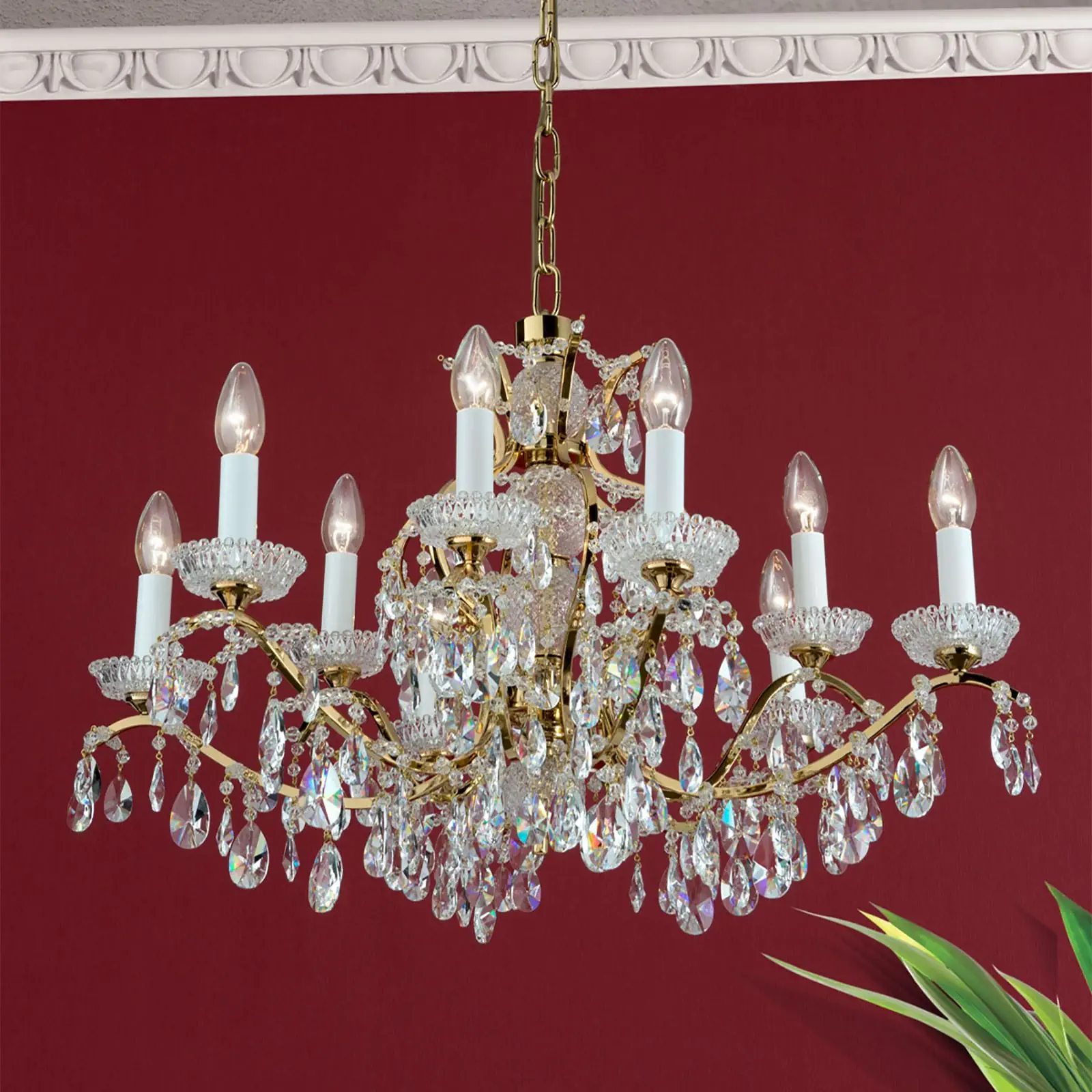 Luster HIROHITO, 9 izvora svetla, zlatni - 7