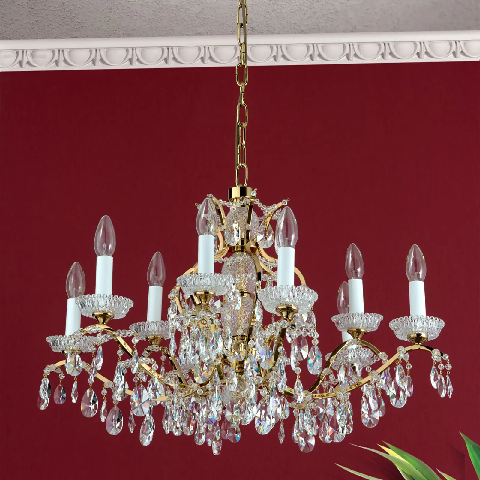 Luster HIROHITO, 9 izvora svetla, zlatni - 8