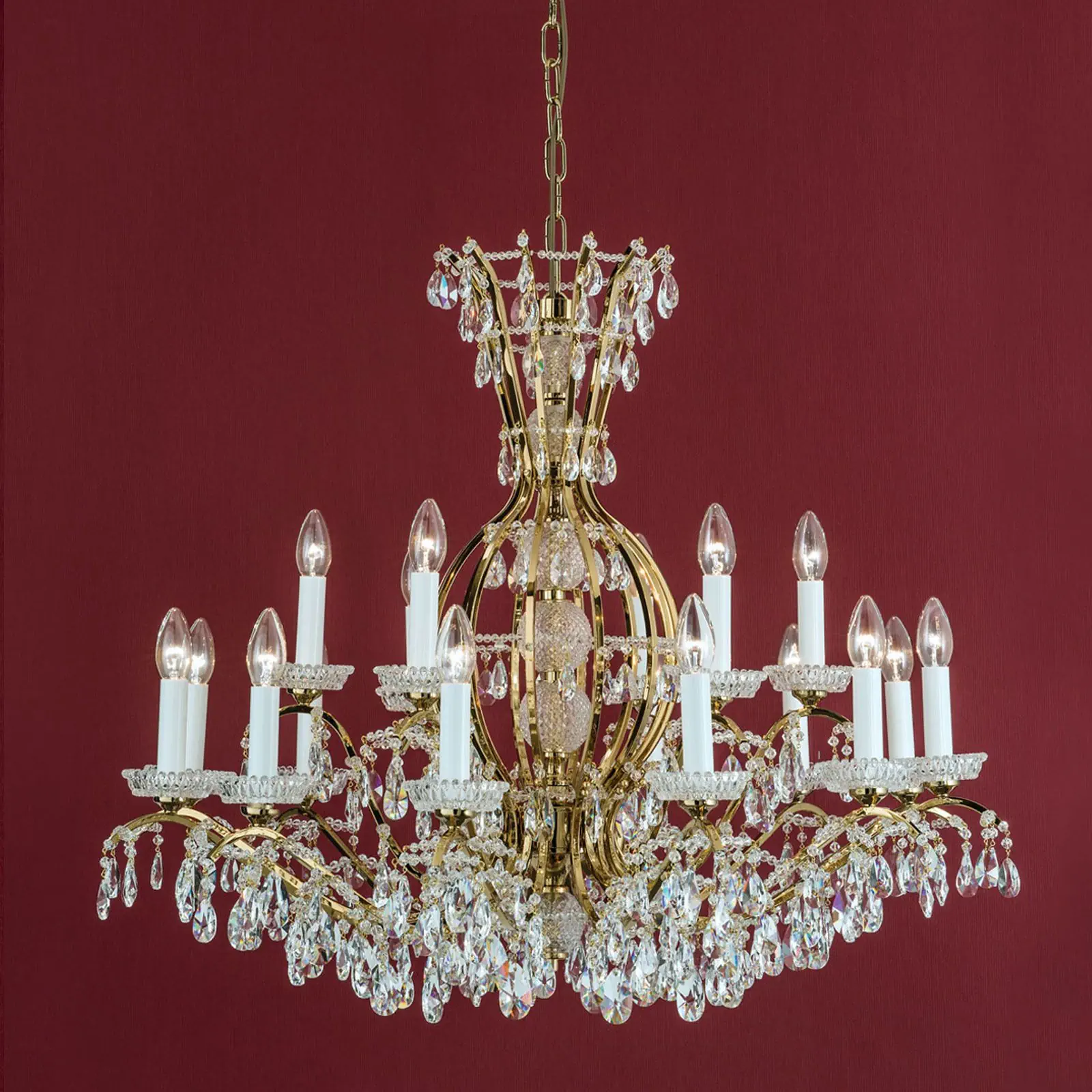 Luster HIROHITO, 18 izvora svetla, zlatni - 10