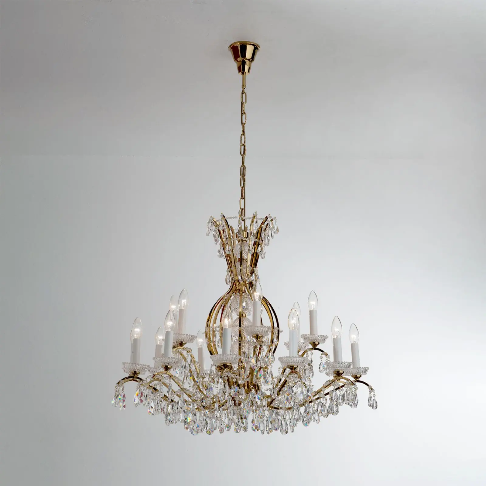 Luster HIROHITO, 18 izvora svetla, zlatni - 7